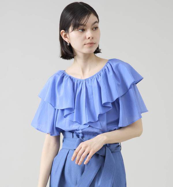 TIARA「フリルカラー2WAYブラウス」|シャツ・ブラウス|