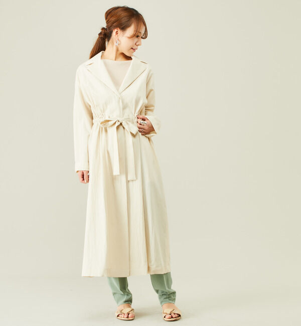Liesse「ドライタッチウエストギャザーコート」|その他|ベージュ