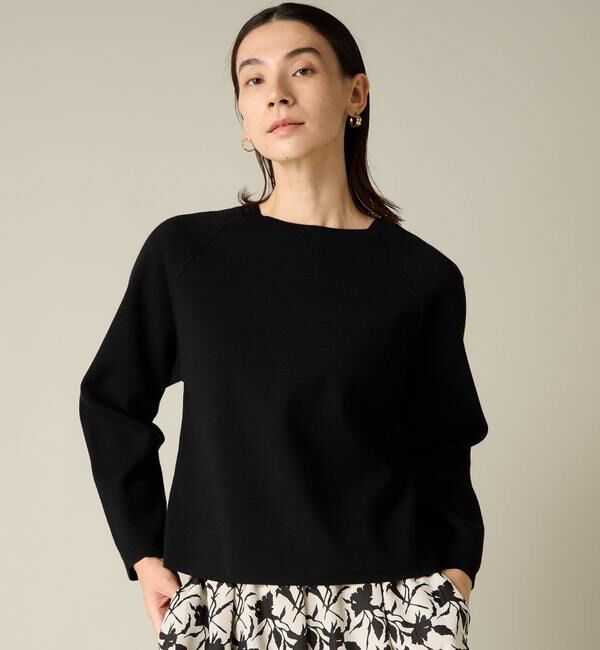 Liesse「2WAYジップミラノリブニット」|ニット・セーター|ブラック