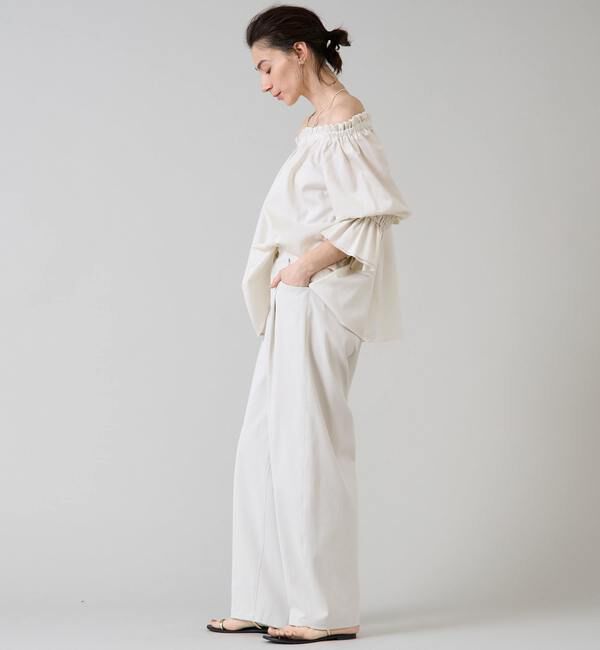 Liesse「オフショルギャザーブラウス」|シャツ・ブラウス|