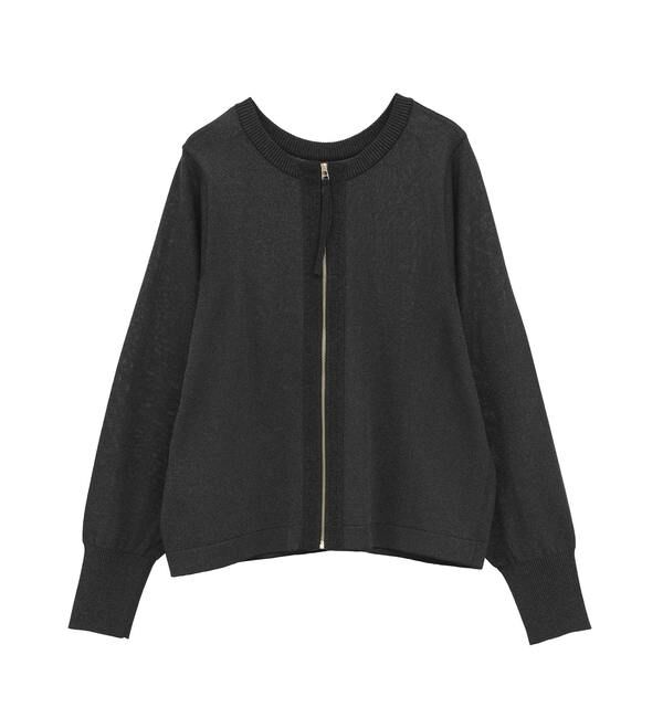 Liesse「2WAYジップラメニットトップス」|ニット・セーター|