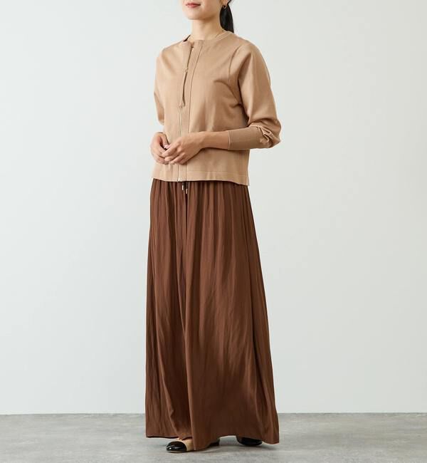 Liesse「2WAYジップラメニットトップス」|ニット・セーター|