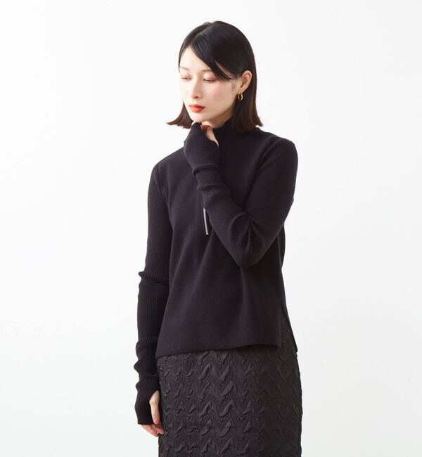 Soffitto「フロントファスナーリブニット」|ニット・セーター|
