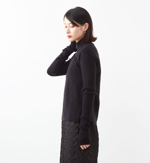 Soffitto「フロントファスナーリブニット」|ニット・セーター|