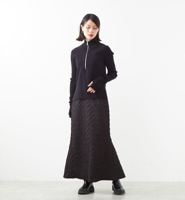 Soffitto「フロントファスナーリブニット」|ニット・セーター|