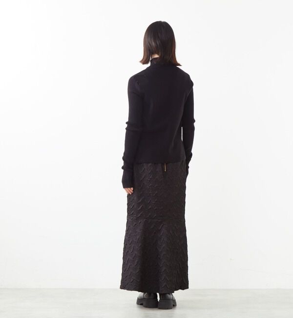 Soffitto「フロントファスナーリブニット」|ニット・セーター|