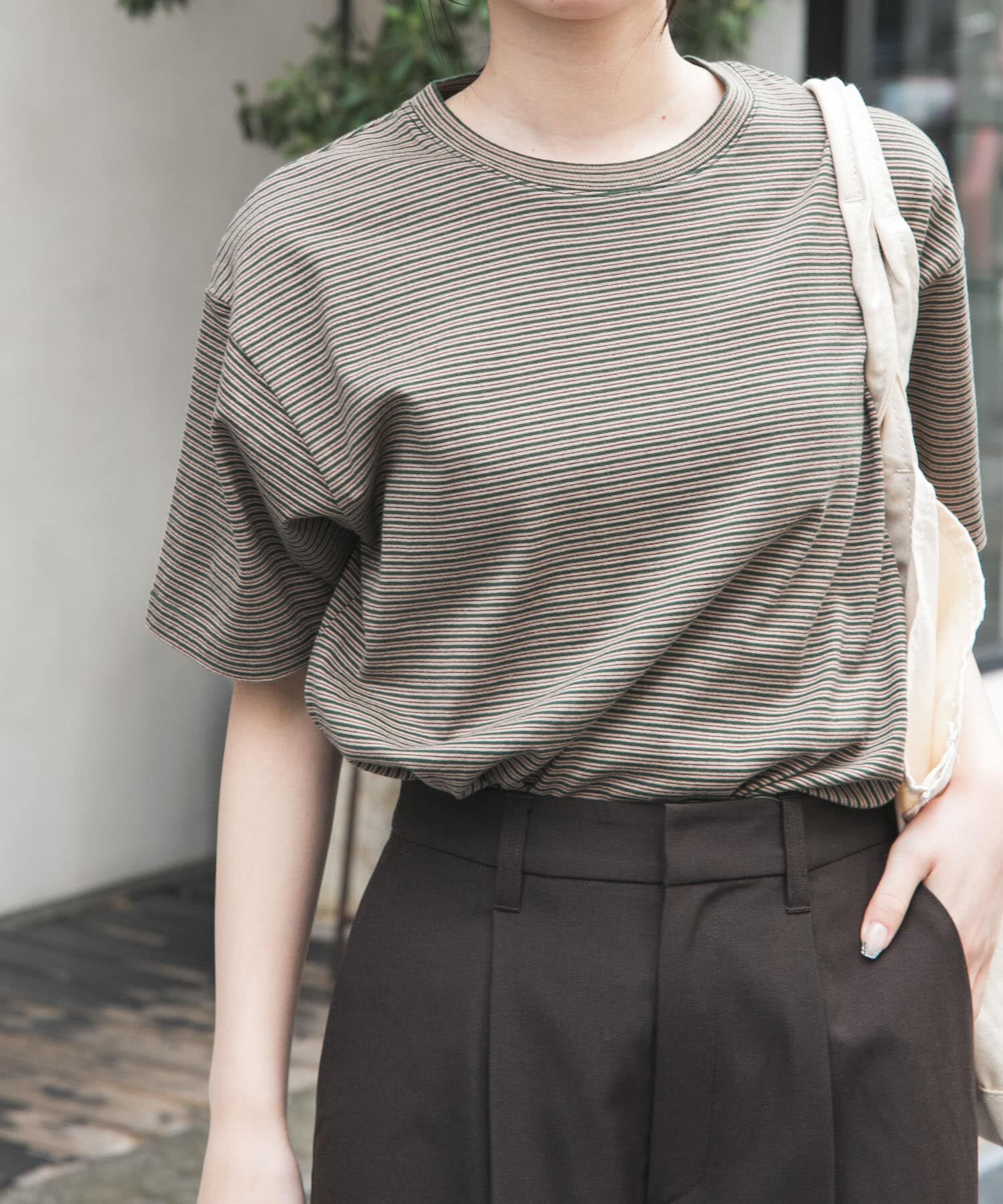 URBAN RESEARCH DOORS「FORK&SPOON　マルチカラーボーダーTシャツ」|Tシャツ・カットソー|