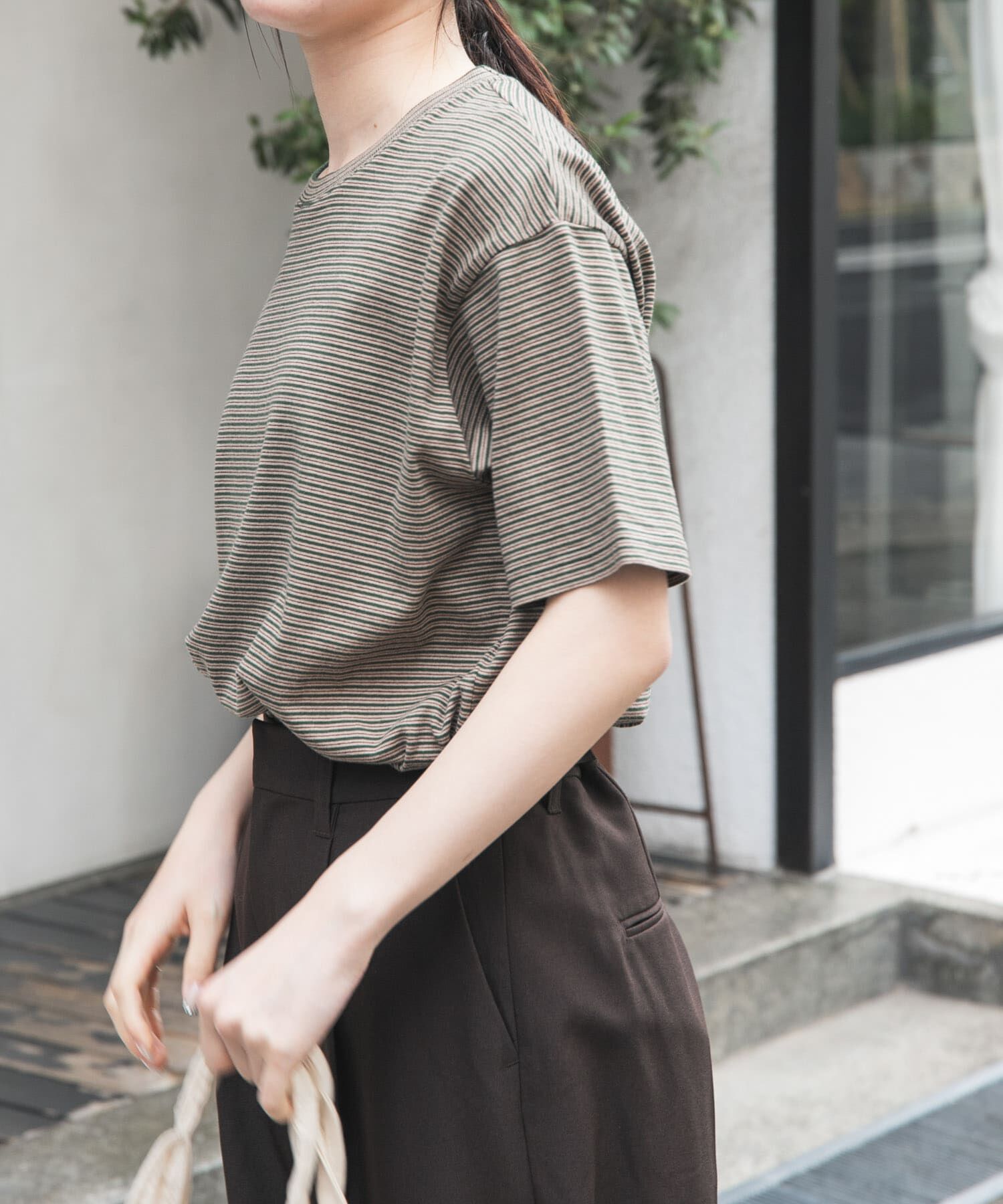 URBAN RESEARCH DOORS「FORK&SPOON　マルチカラーボーダーTシャツ」|Tシャツ・カットソー|