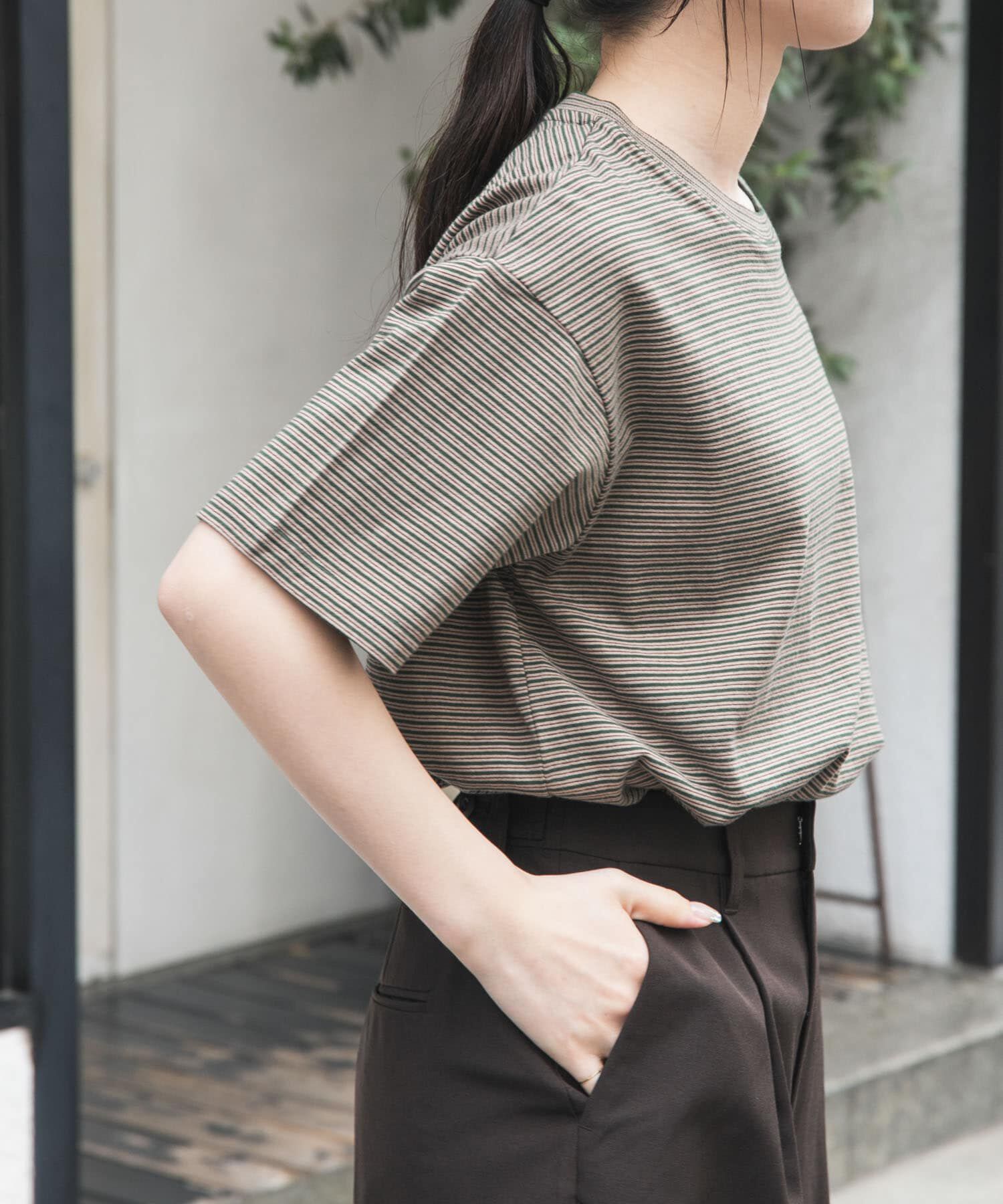 URBAN RESEARCH DOORS「FORK&SPOON　マルチカラーボーダーTシャツ」|Tシャツ・カットソー|