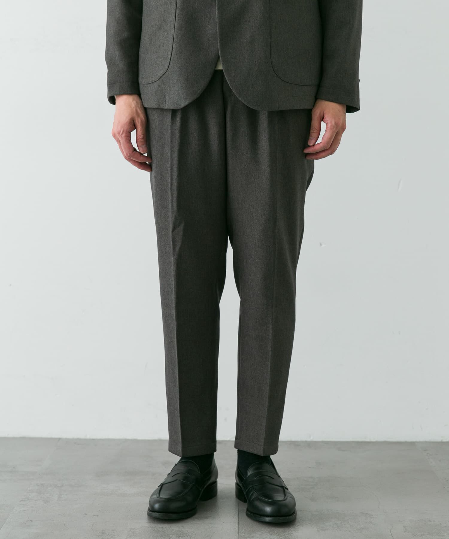 URBAN RESEARCH DOORS「LIFE STYLE TAILOR　ブラッシュドウールライクストレッチパンツ」|スラックス|