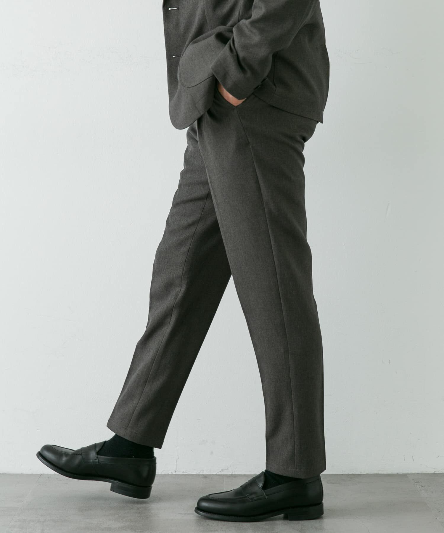 URBAN RESEARCH DOORS「LIFE STYLE TAILOR　ブラッシュドウールライクストレッチパンツ」|スラックス|