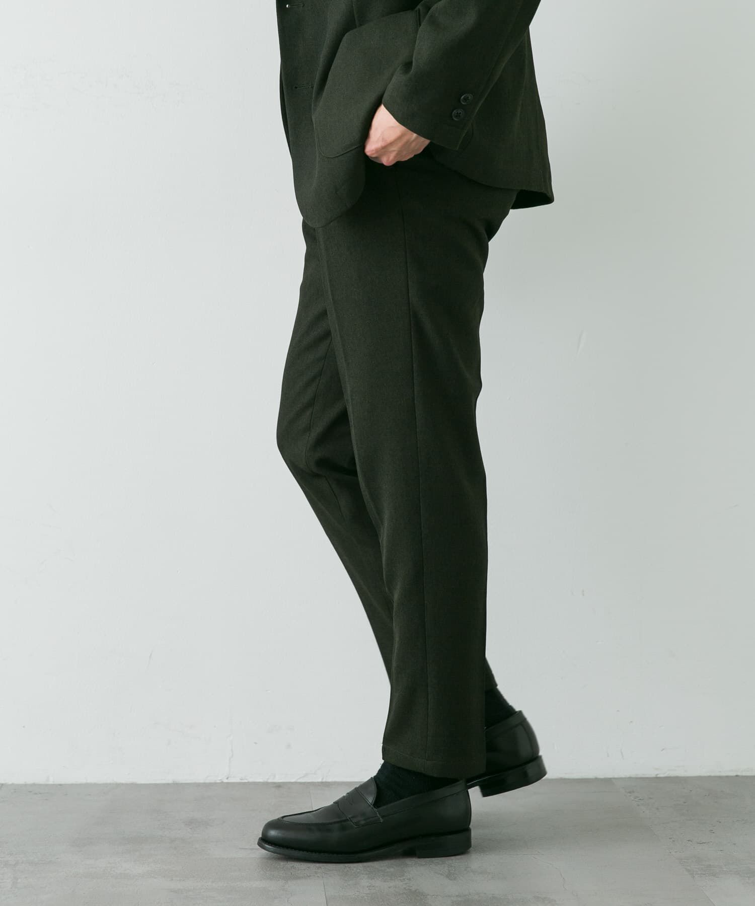 URBAN RESEARCH DOORS「LIFE STYLE TAILOR　ブラッシュドウールライクストレッチパンツ」|スラックス|