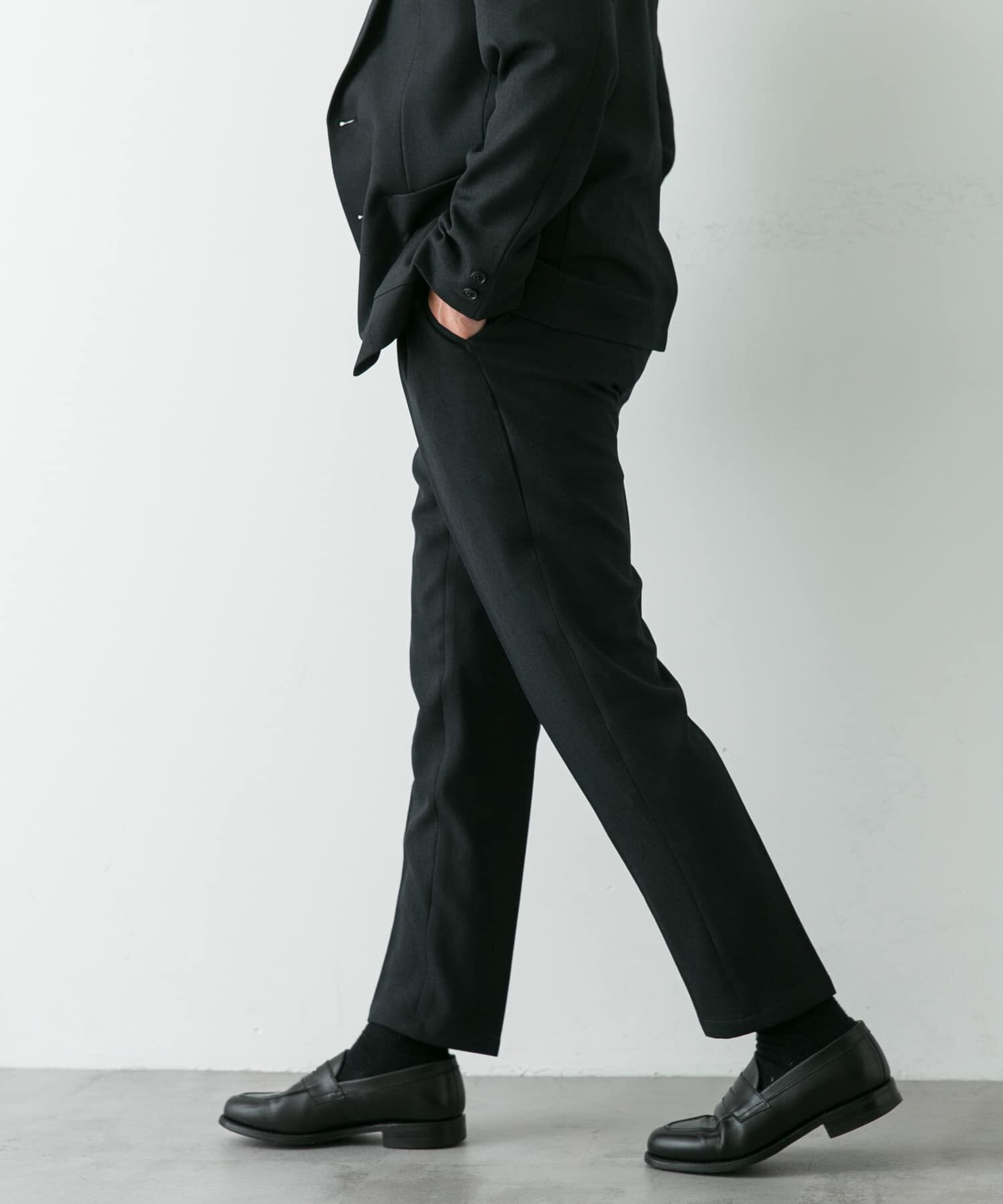 URBAN RESEARCH DOORS「LIFE STYLE TAILOR　ブラッシュドウールライクストレッチパンツ」|スラックス|
