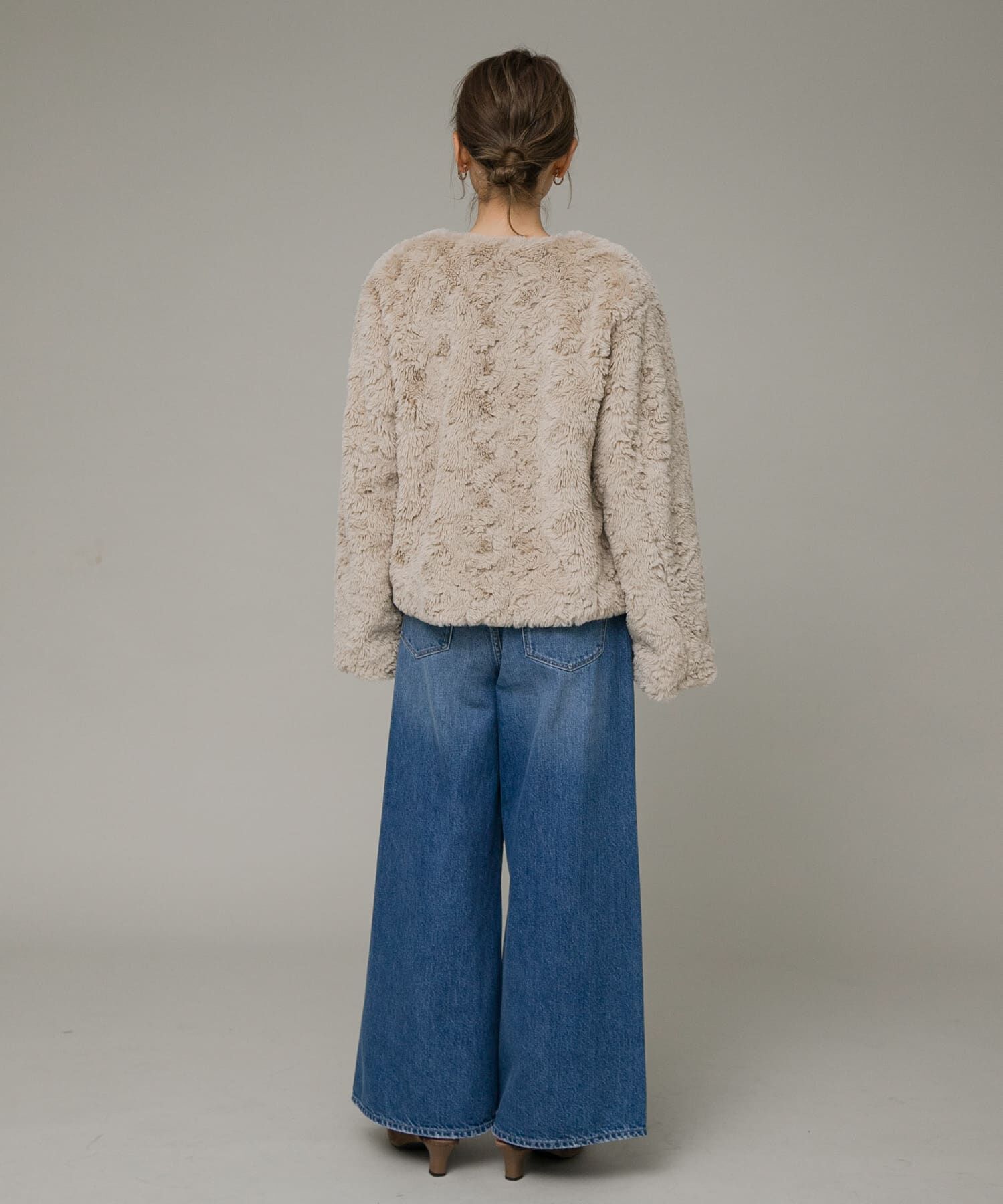 Sonny Label 「ノーカラーフェイクファーコート」|ノーカラーコート|