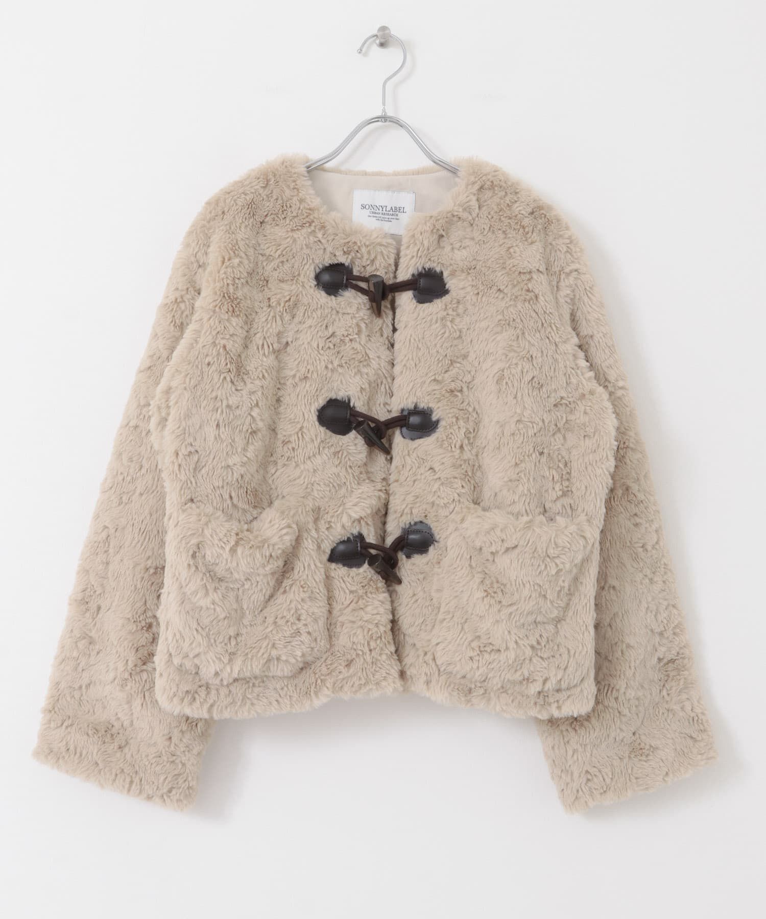 Sonny Label 「ノーカラーフェイクファーコート」|ノーカラーコート|