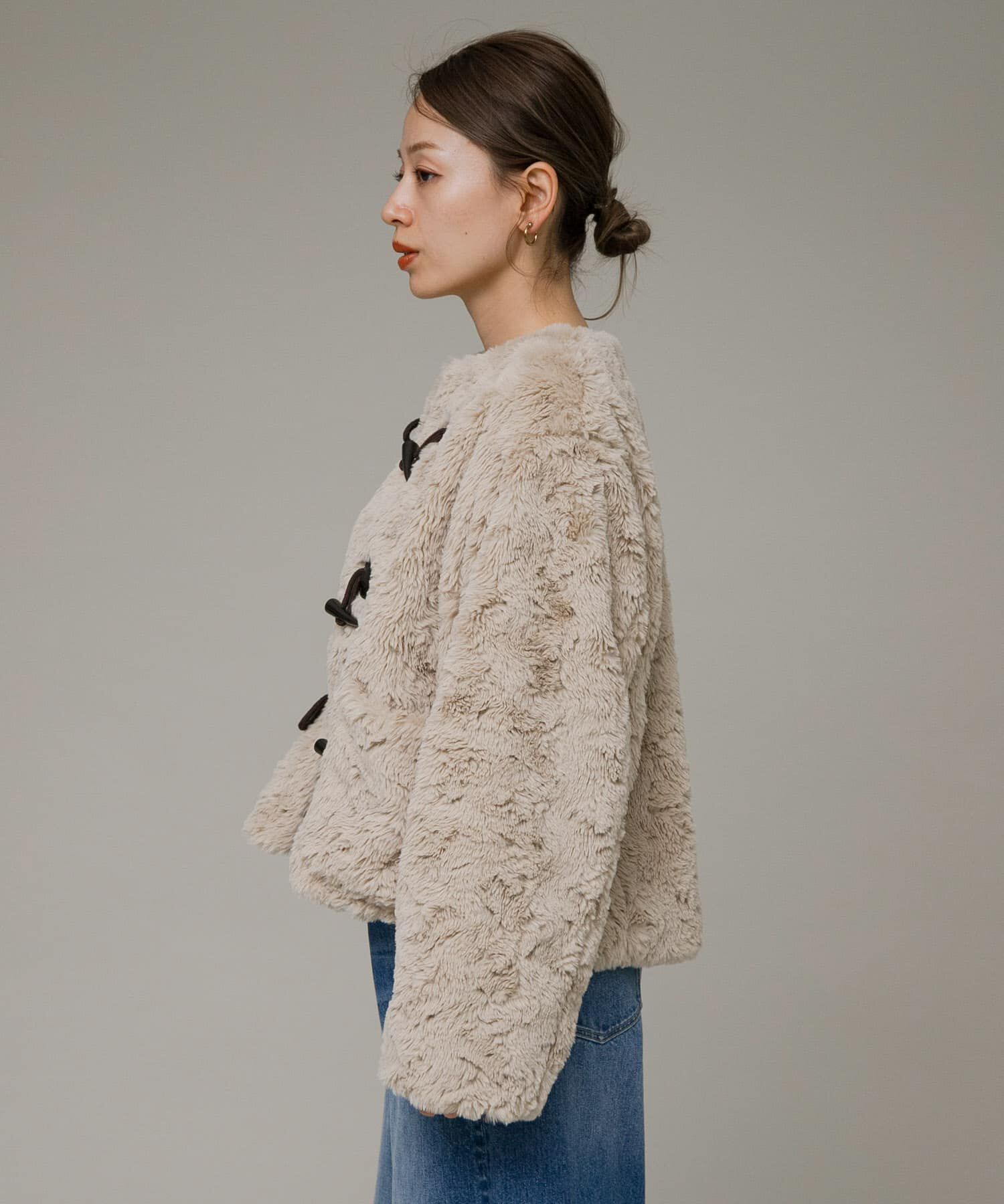 Sonny Label 「ノーカラーフェイクファーコート」|ノーカラーコート|