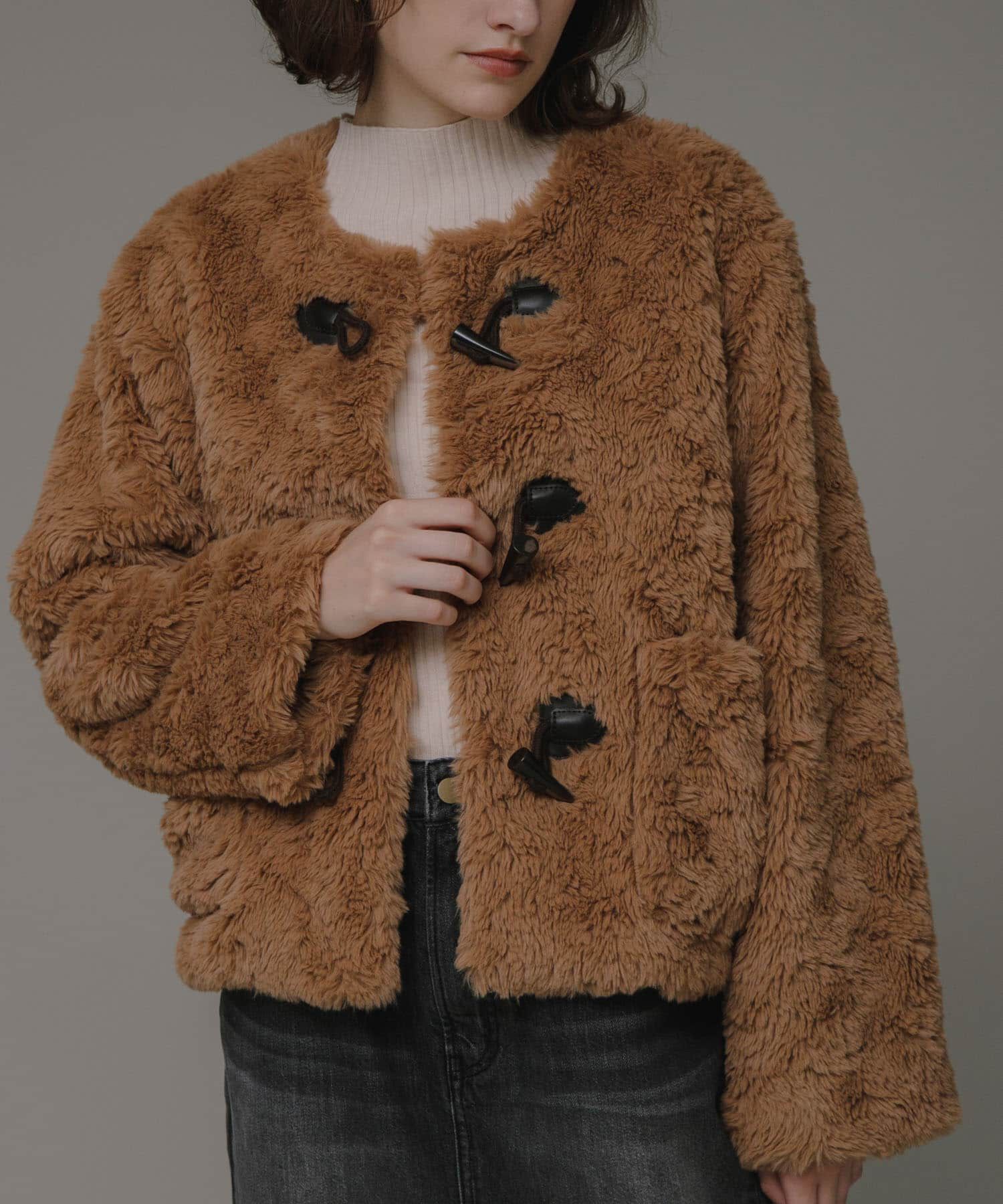 Sonny Label 「ノーカラーフェイクファーコート」|ノーカラーコート|