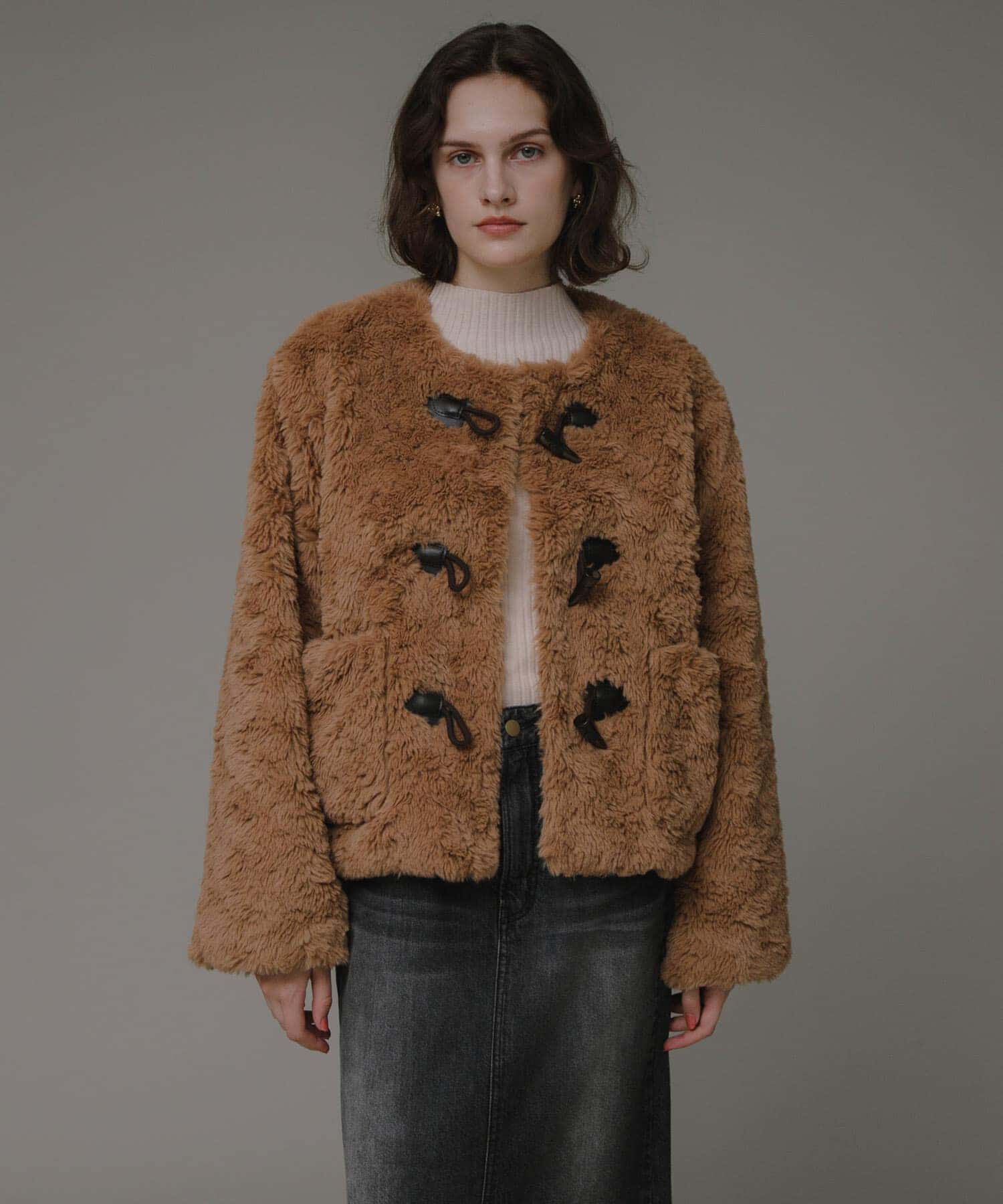 Sonny Label 「ノーカラーフェイクファーコート」|ノーカラーコート|