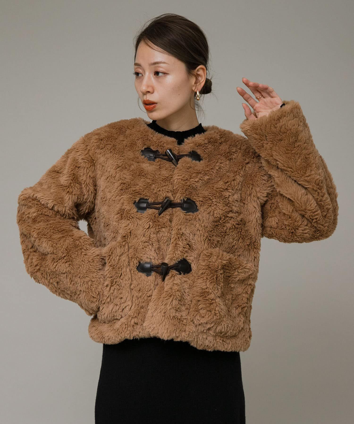 Sonny Label 「ノーカラーフェイクファーコート」|ノーカラーコート|