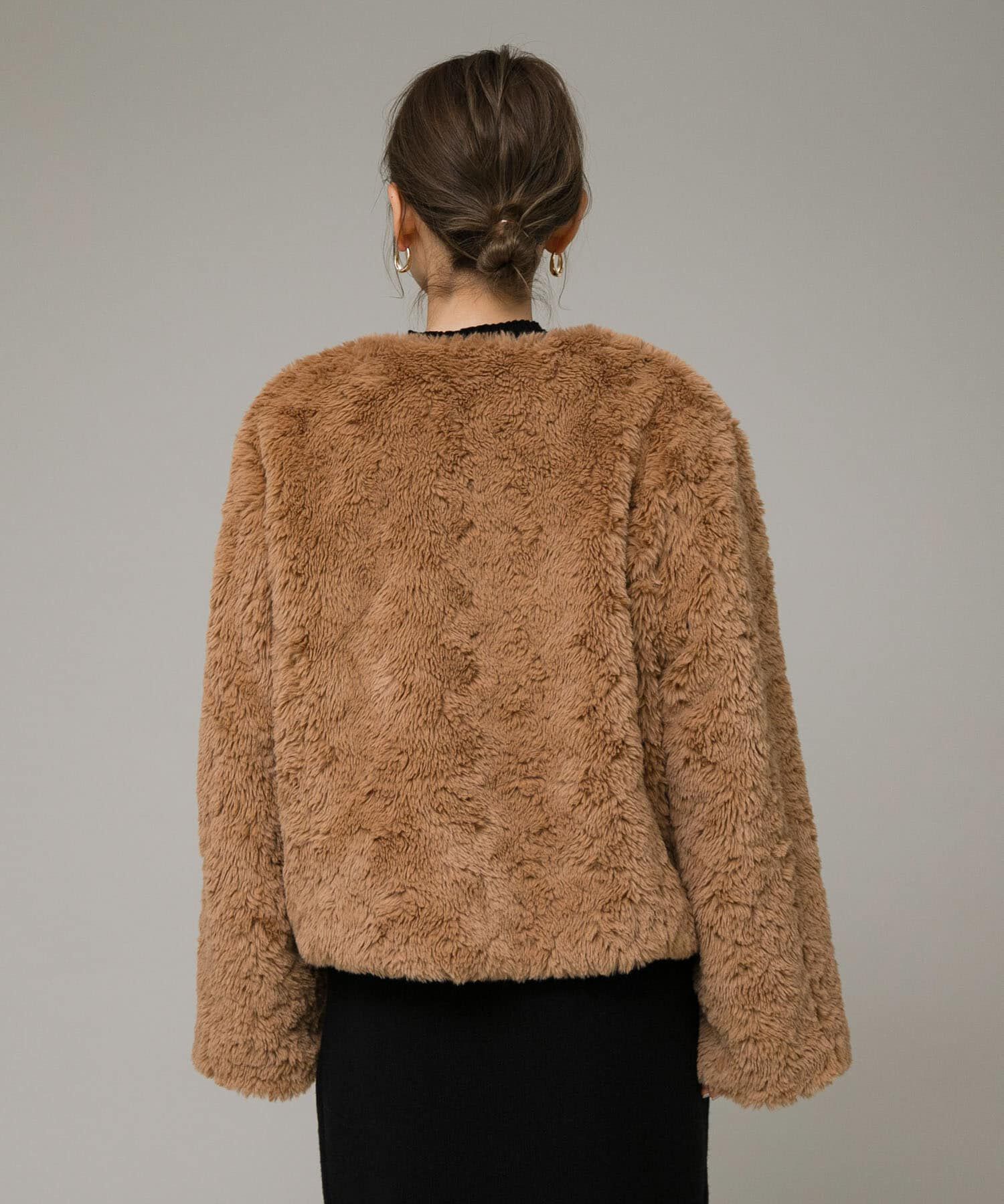 Sonny Label 「ノーカラーフェイクファーコート」|ノーカラーコート|