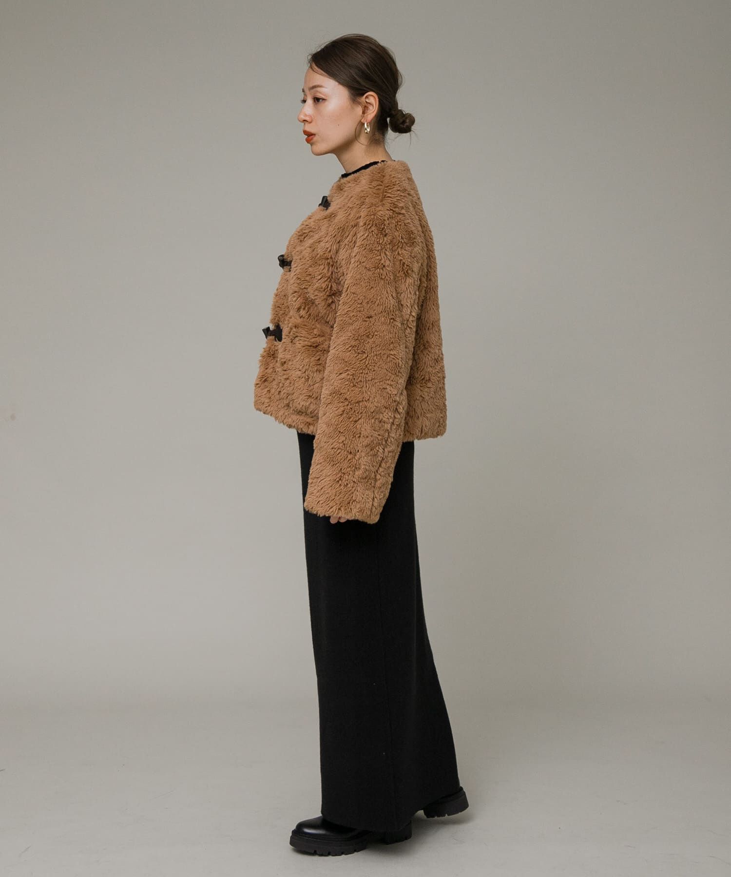 Sonny Label 「ノーカラーフェイクファーコート」|ノーカラーコート|