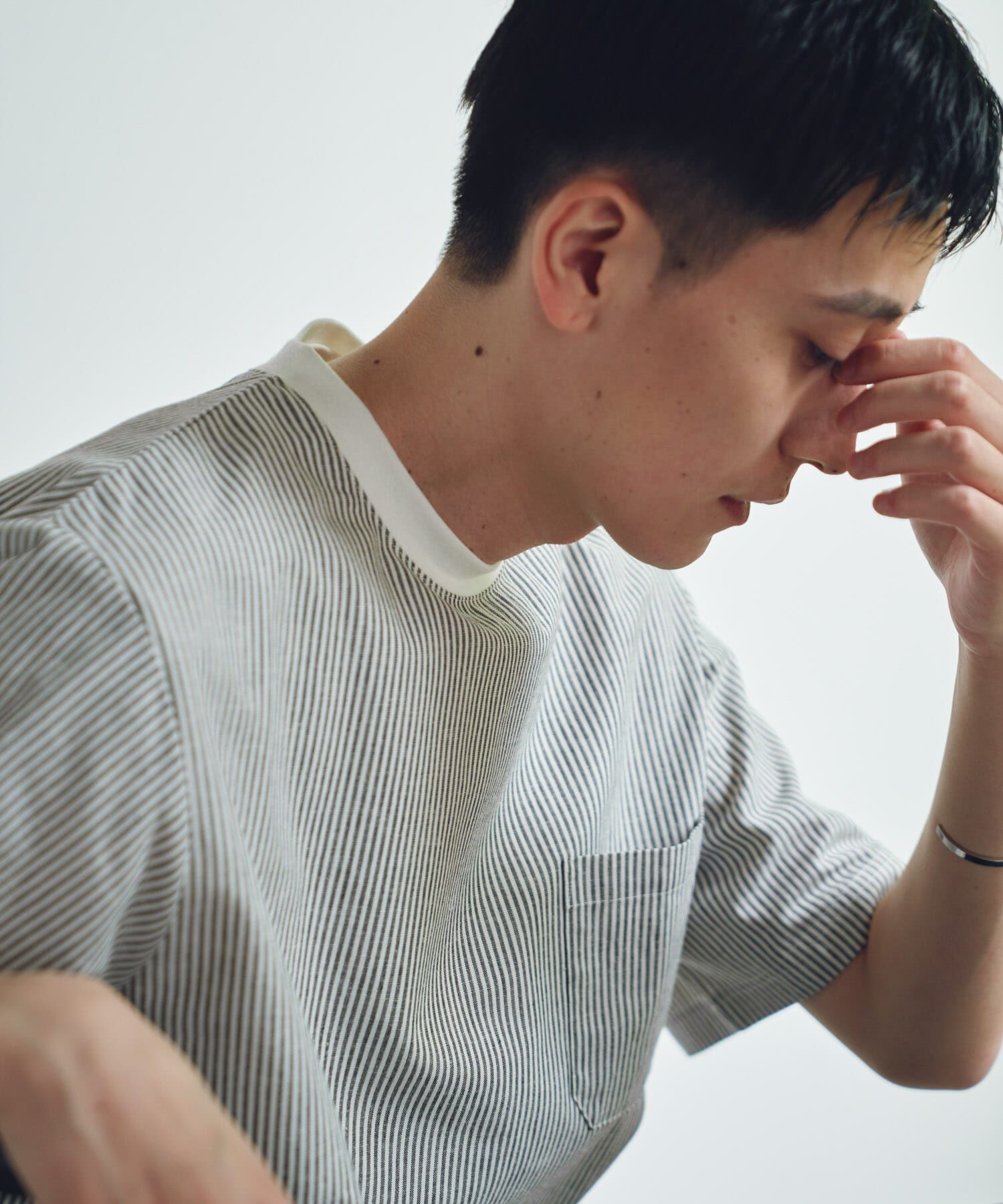 Sonny Label 「『接触冷感/イージーケア』リネン混ショートスリーブTシャツ」|Tシャツ・カットソー|ホワイト系その他