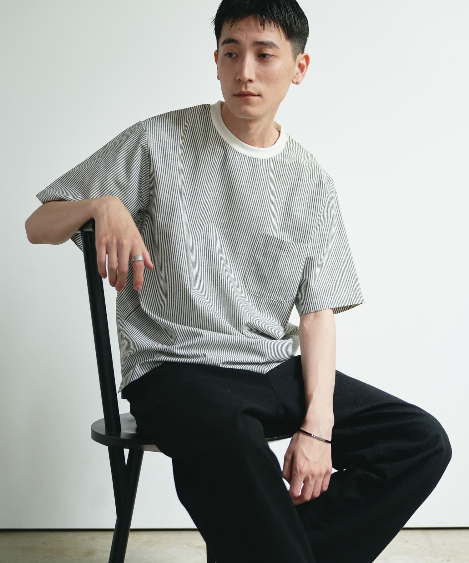 Sonny Label 「『接触冷感/イージーケア』リネン混ショートスリーブTシャツ」|Tシャツ・カットソー|