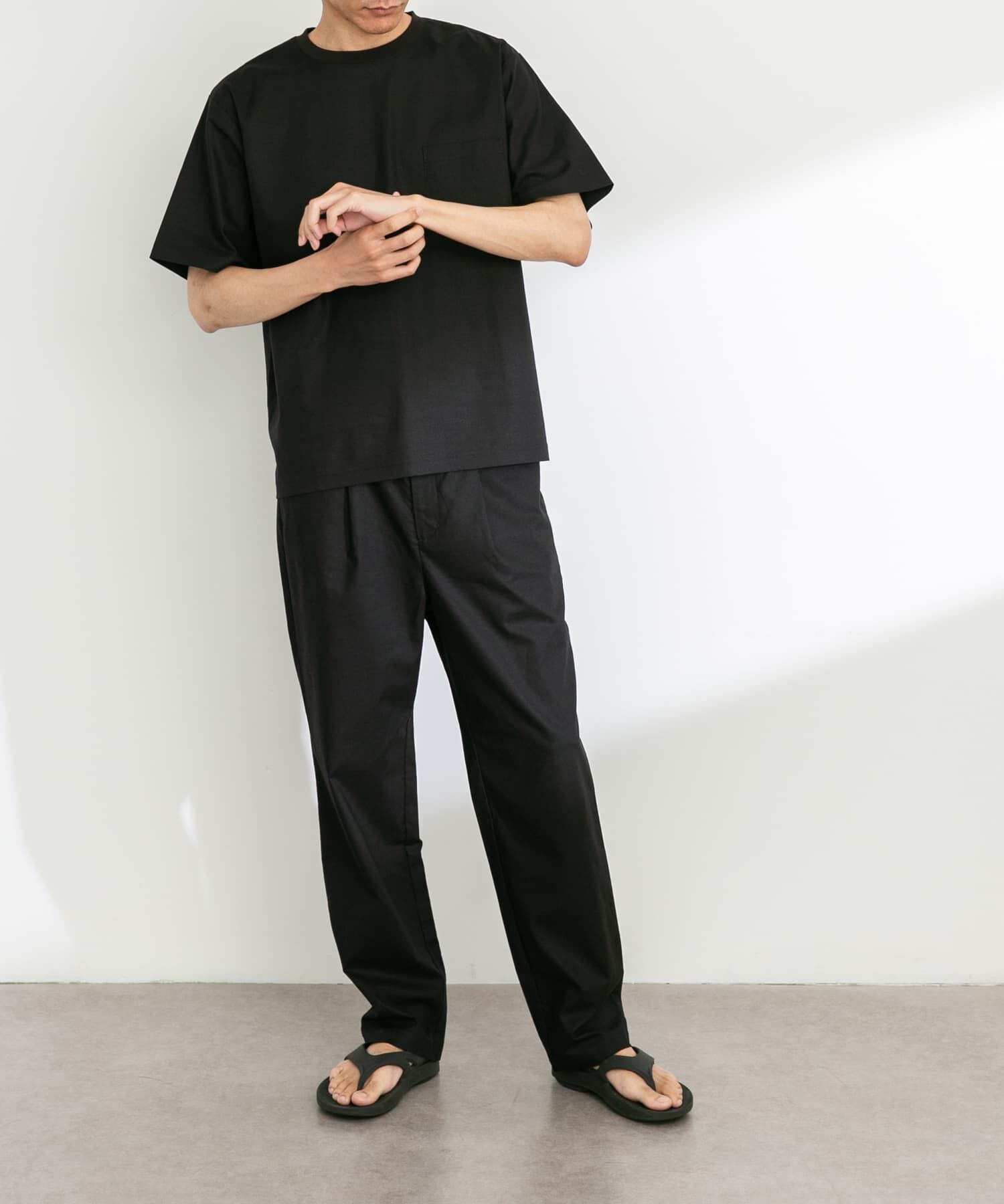 Sonny Label 「『接触冷感/イージーケア』リネン混ショートスリーブTシャツ」|Tシャツ・カットソー|