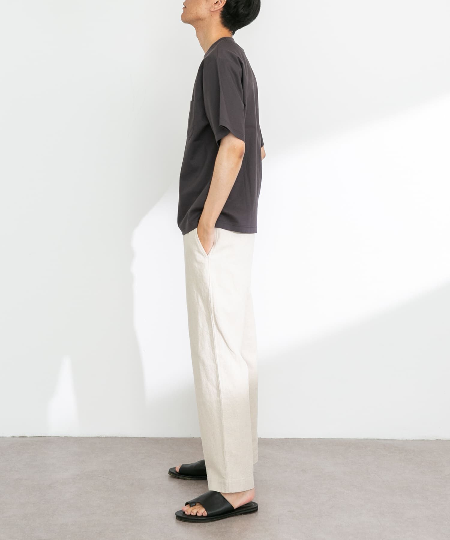 Sonny Label 「『接触冷感/イージーケア』リネン混ショートスリーブTシャツ」|Tシャツ・カットソー|