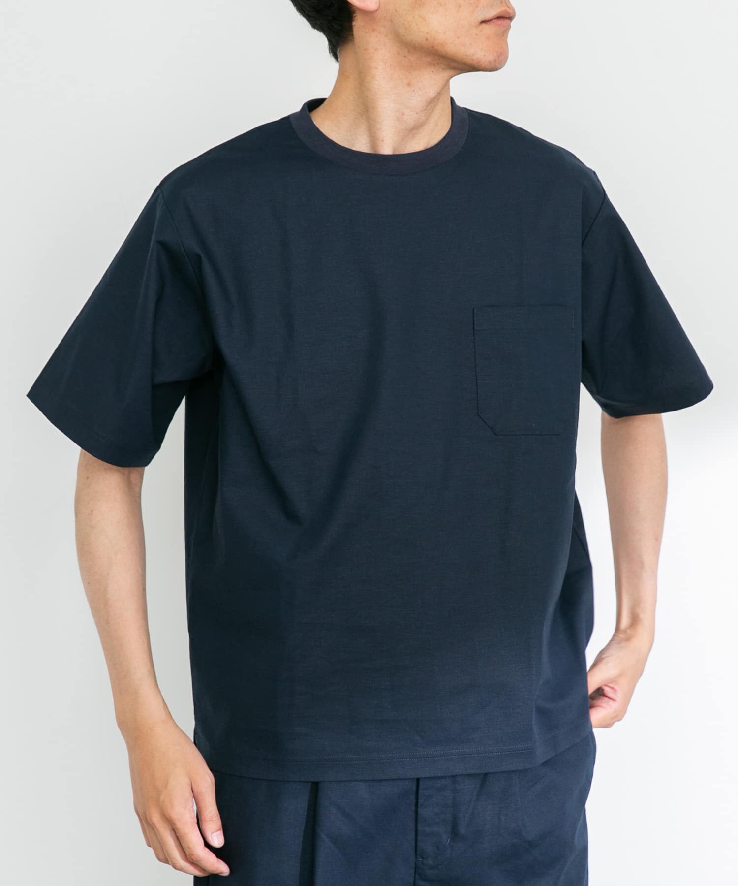 Sonny Label 「『接触冷感/イージーケア』リネン混ショートスリーブTシャツ」|Tシャツ・カットソー|