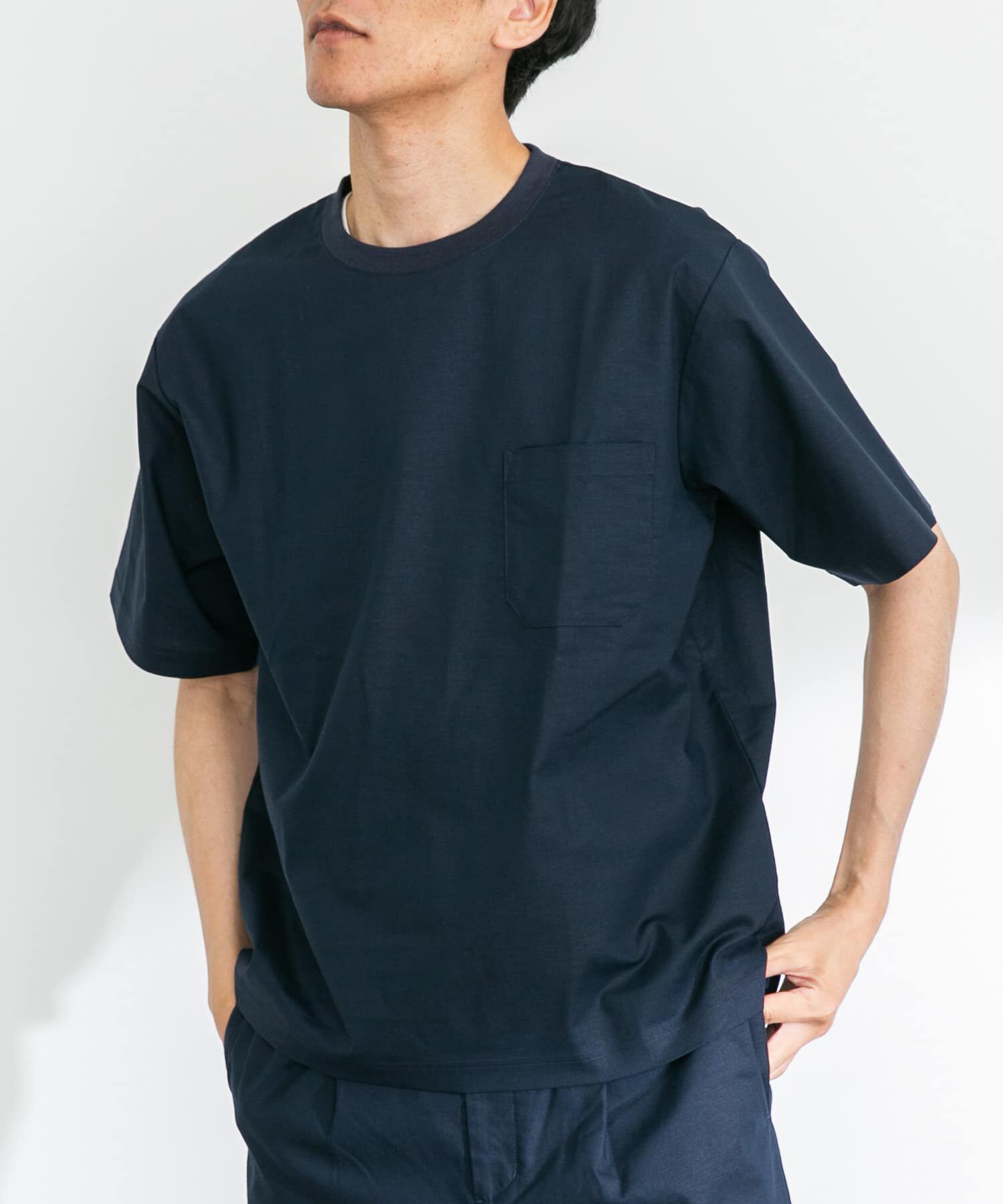 Sonny Label 「『接触冷感/イージーケア』リネン混ショートスリーブTシャツ」|Tシャツ・カットソー|