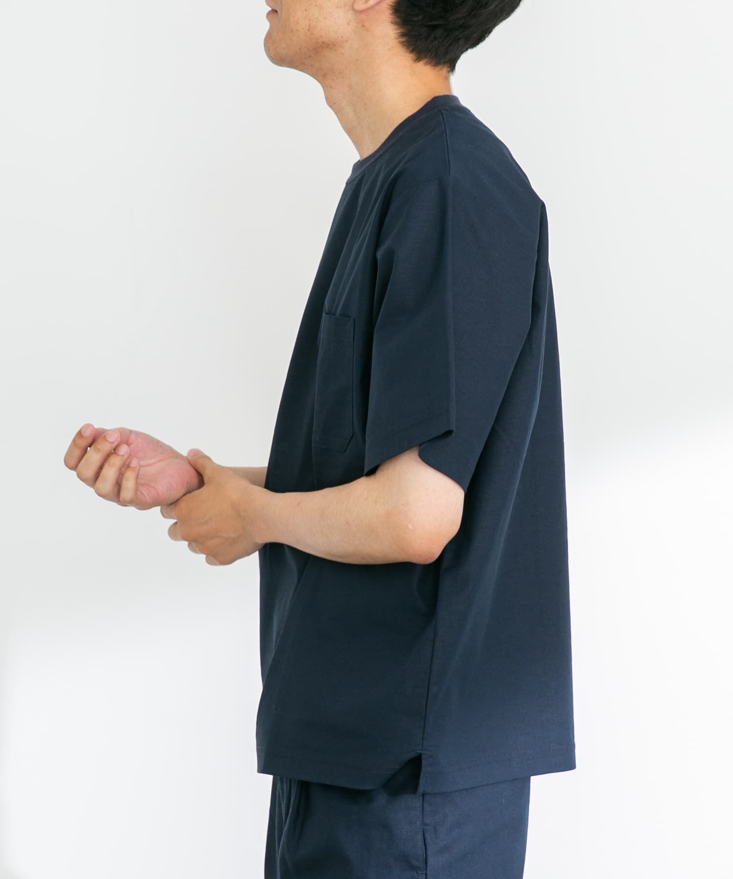 Sonny Label 「『接触冷感/イージーケア』リネン混ショートスリーブTシャツ」|Tシャツ・カットソー|
