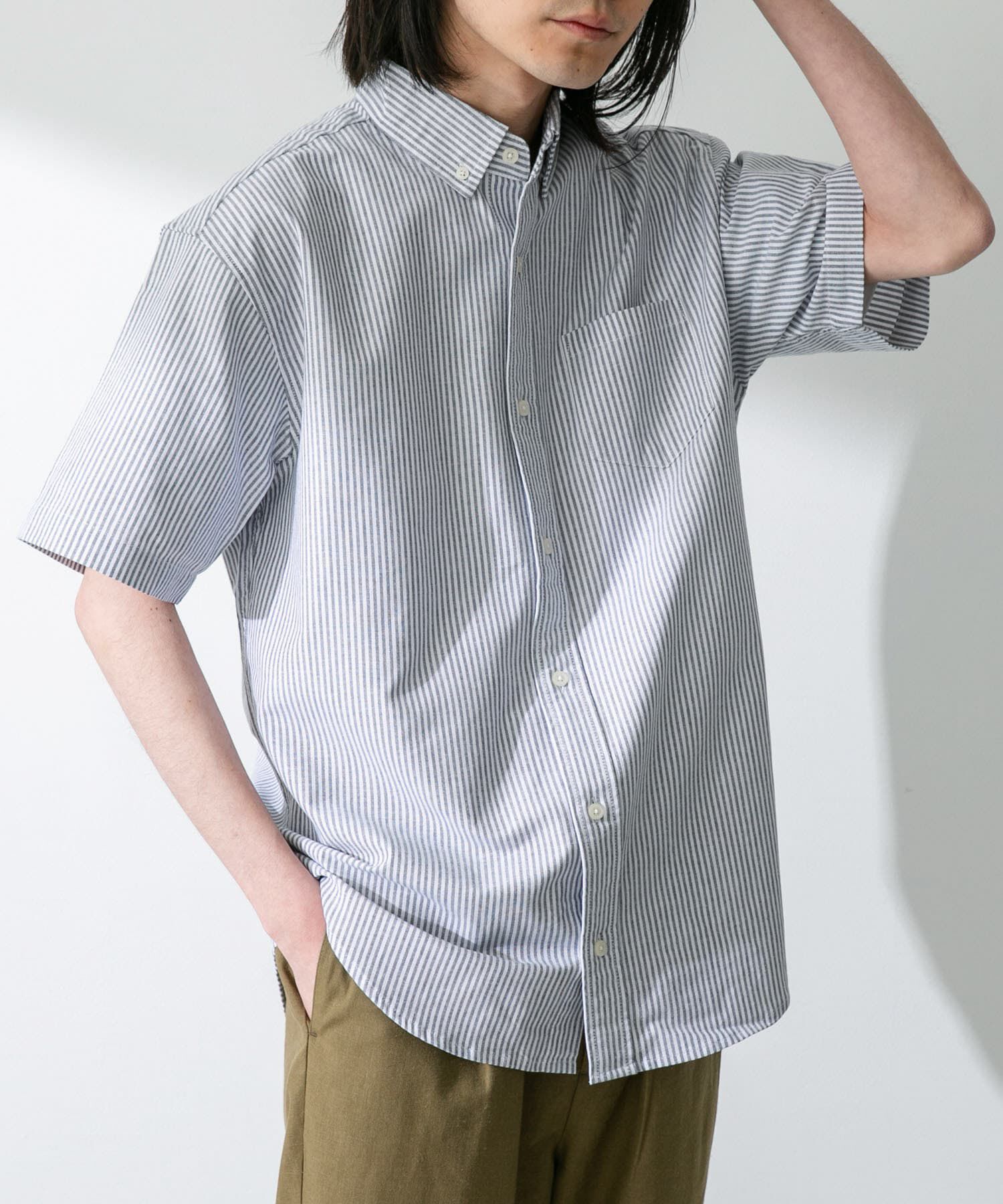 Sonny Label 「抗菌オックスボタンダウン半袖シャツ」|シャツ・ブラウス|