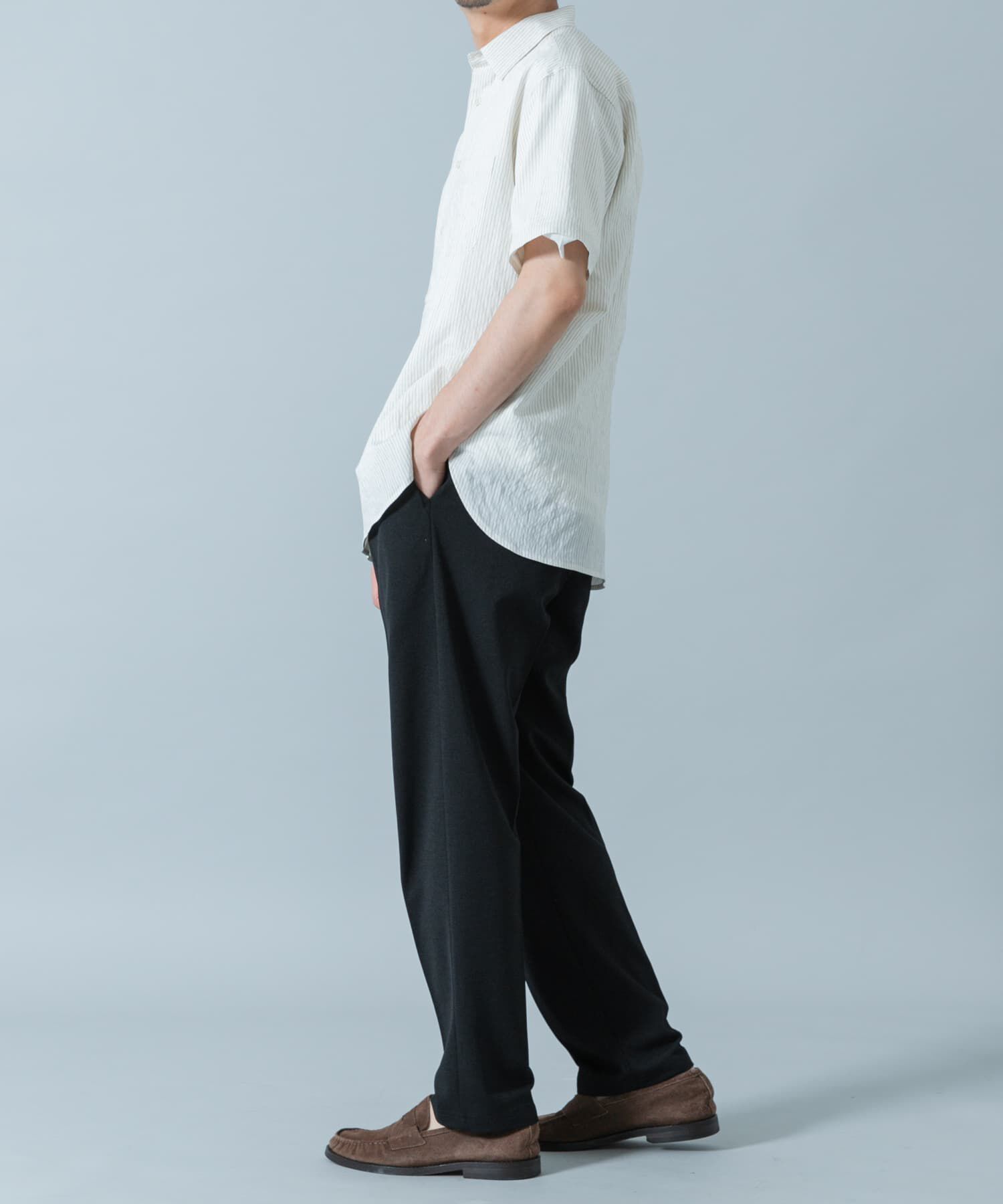 URBAN RESEARCH ROSSO「『WEB限定』『XLサイズあり』ストライプレギュラーカラー半袖シャツ」|シャツ・ブラウス|