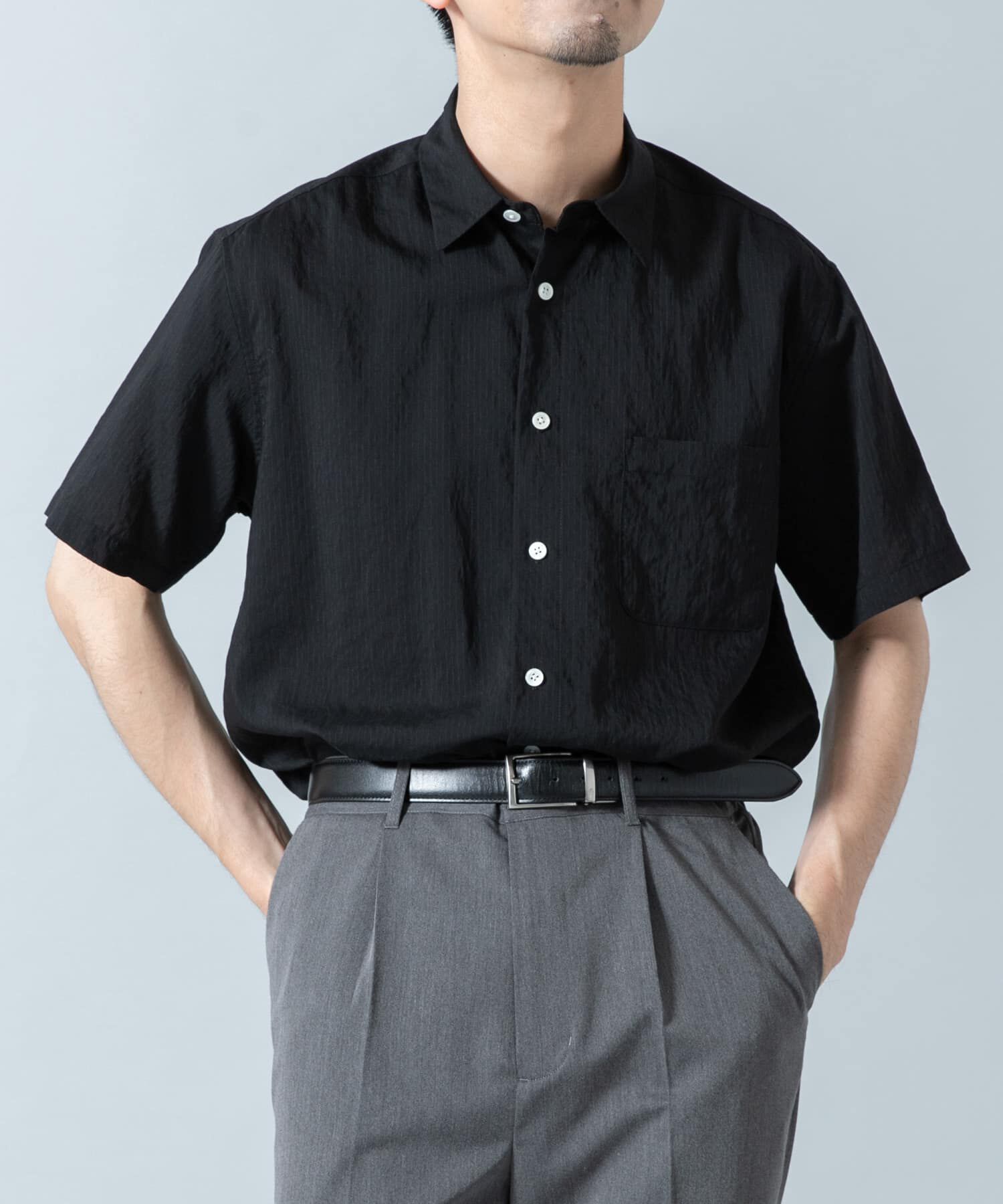 URBAN RESEARCH ROSSO「『WEB限定』『XLサイズあり』ストライプレギュラーカラー半袖シャツ」|シャツ・ブラウス|