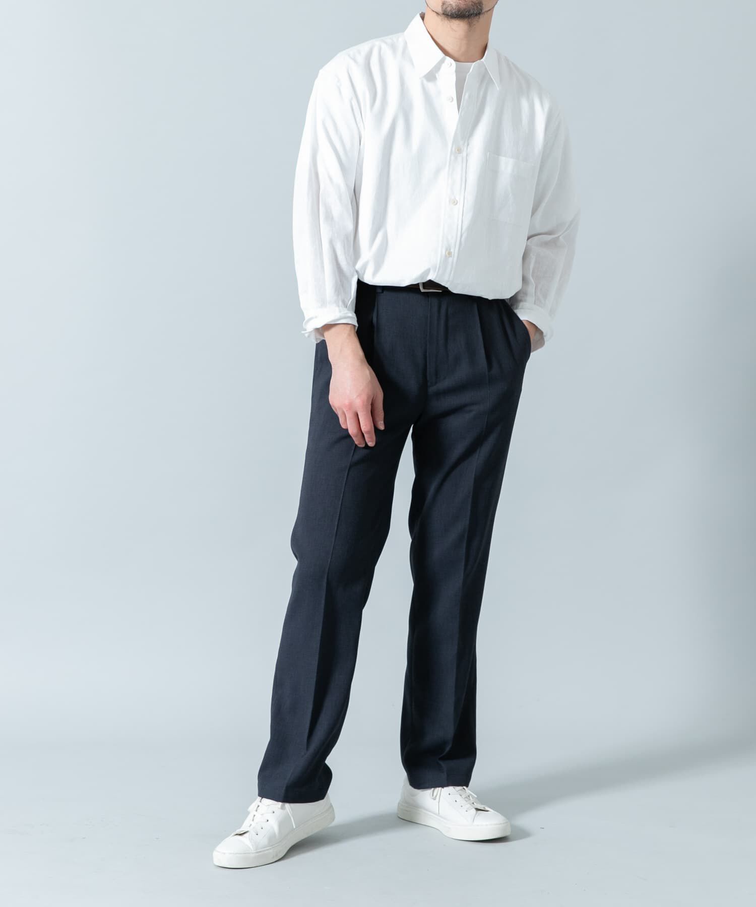 URBAN RESEARCH ROSSO「『XLサイズあり』リラックスコットンリネン7分袖シャツ」|シャツ・ブラウス|