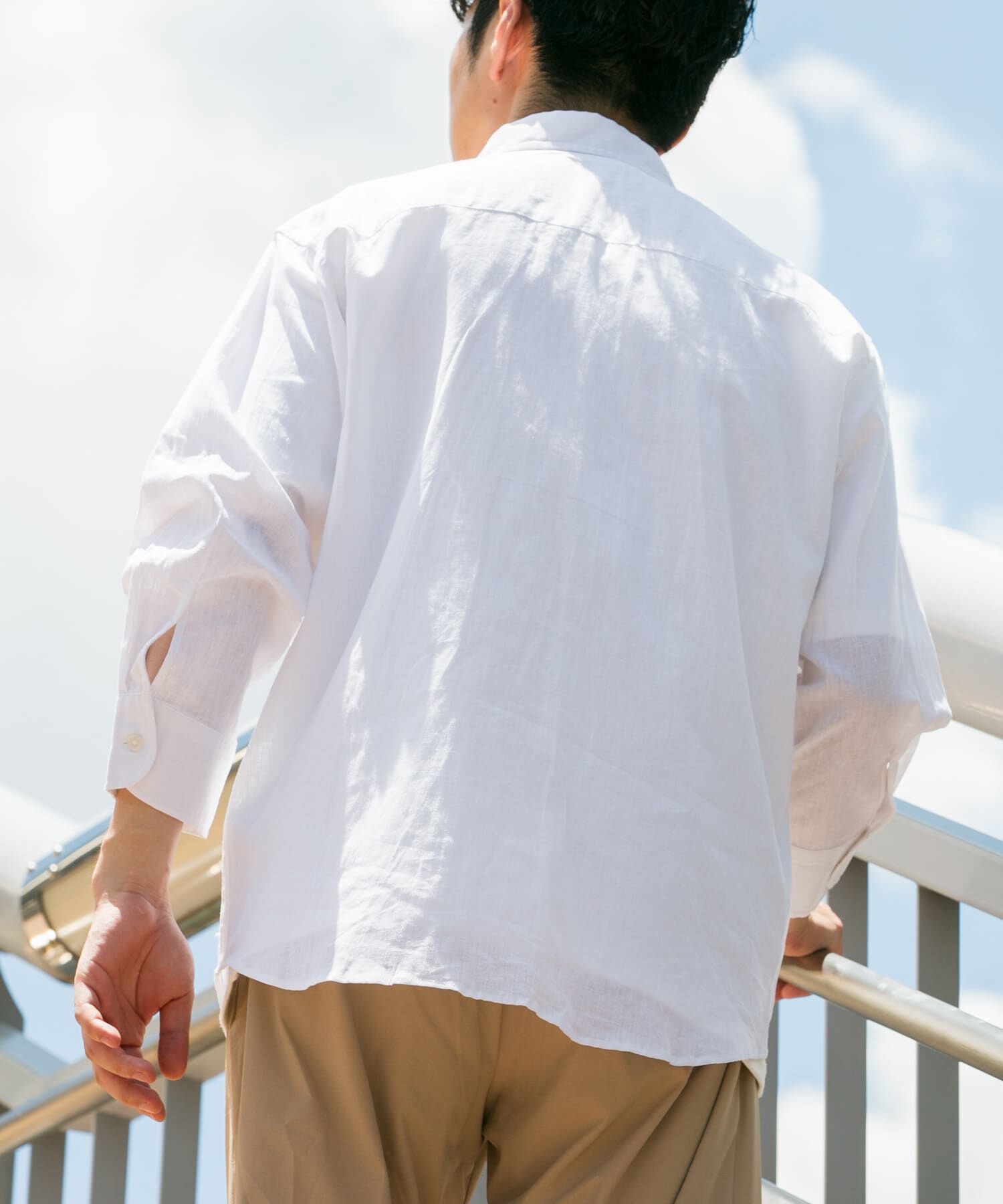 URBAN RESEARCH ROSSO「『XLサイズあり』リラックスコットンリネン7分袖シャツ」|シャツ・ブラウス|