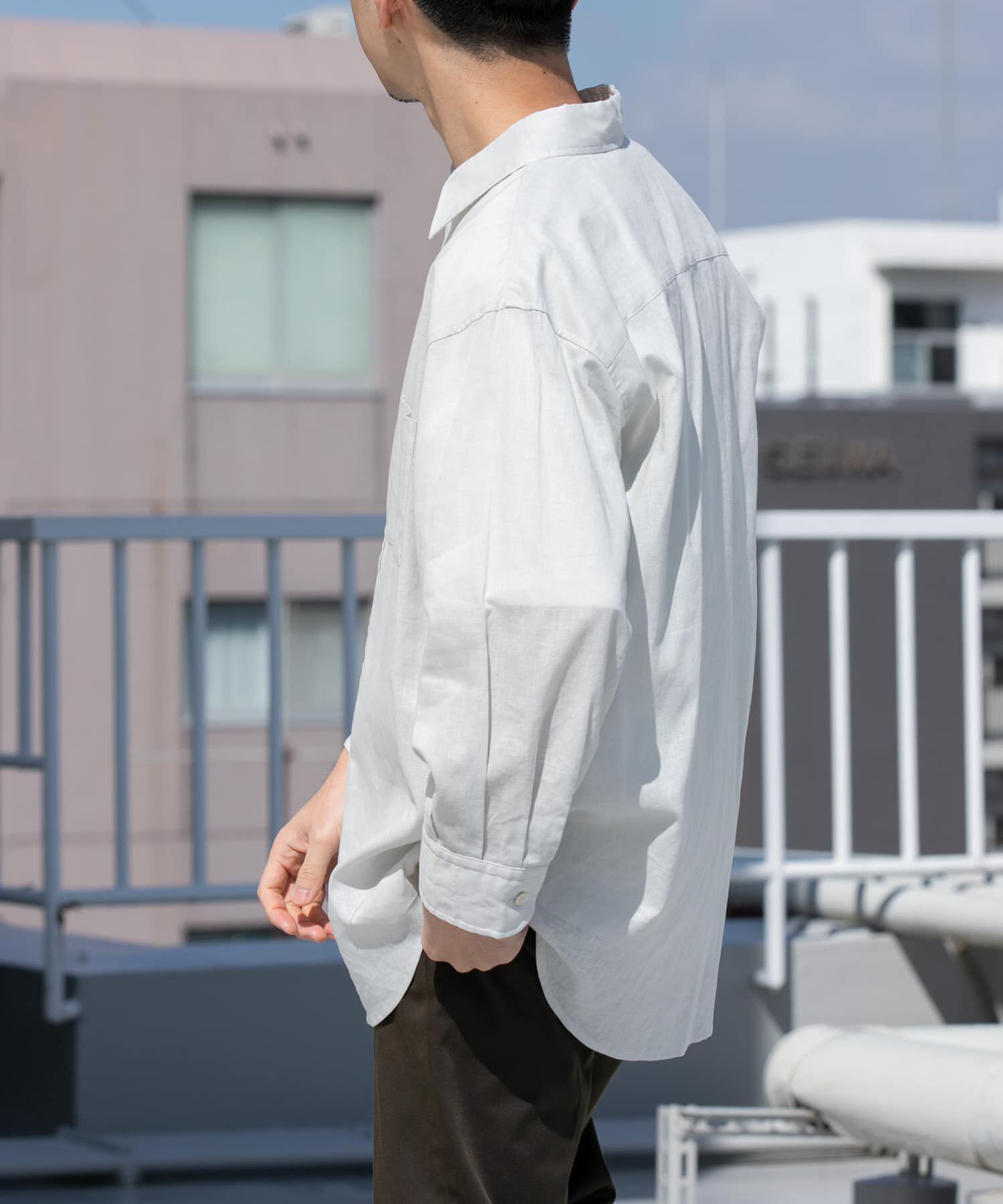 URBAN RESEARCH ROSSO「『XLサイズあり』リラックスコットンリネン7分袖シャツ」|シャツ・ブラウス|