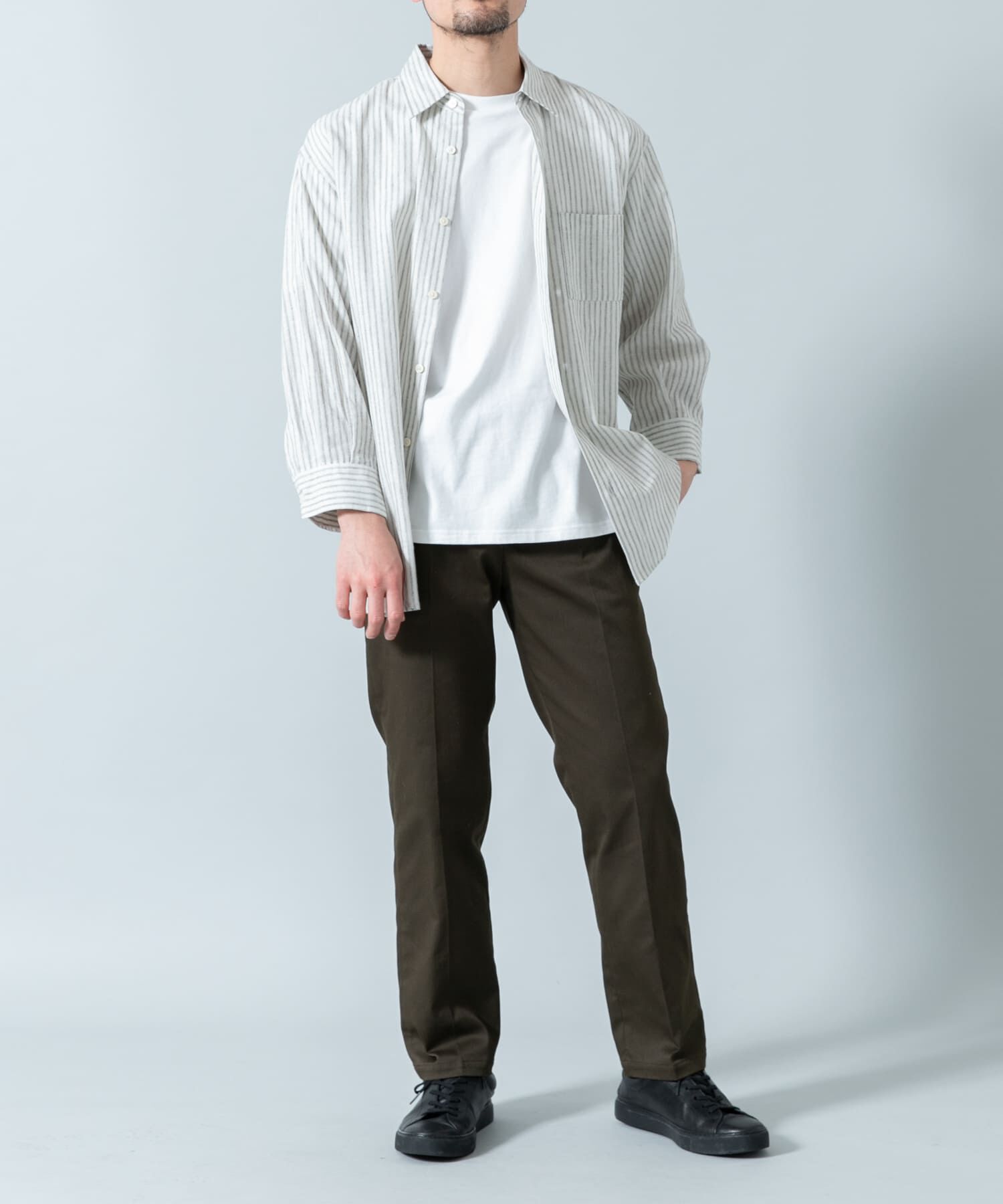 URBAN RESEARCH ROSSO「『XLサイズあり』リラックスコットンリネン7分袖シャツ」|シャツ・ブラウス|