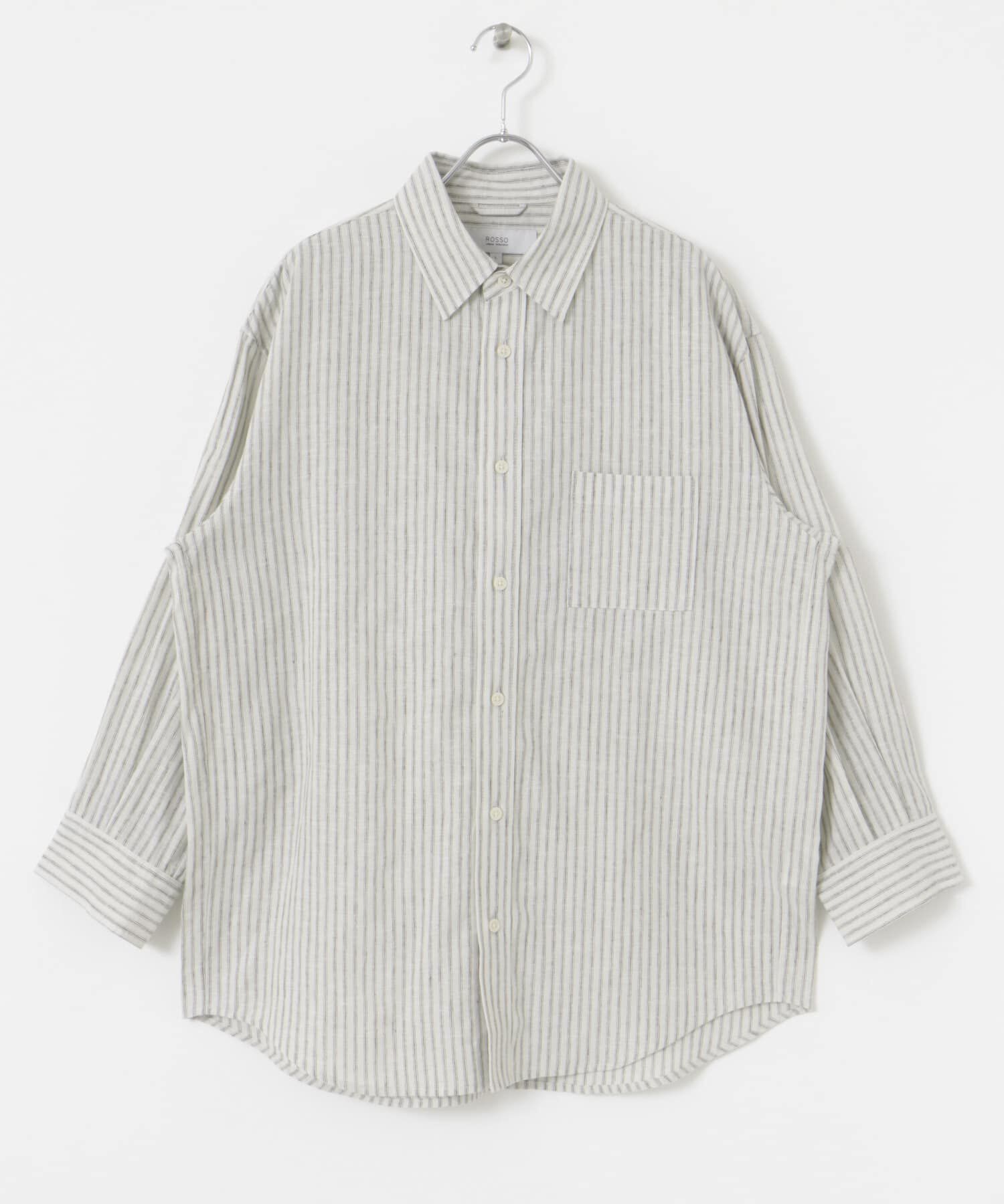 URBAN RESEARCH ROSSO「『XLサイズあり』リラックスコットンリネン7分袖シャツ」|シャツ・ブラウス|