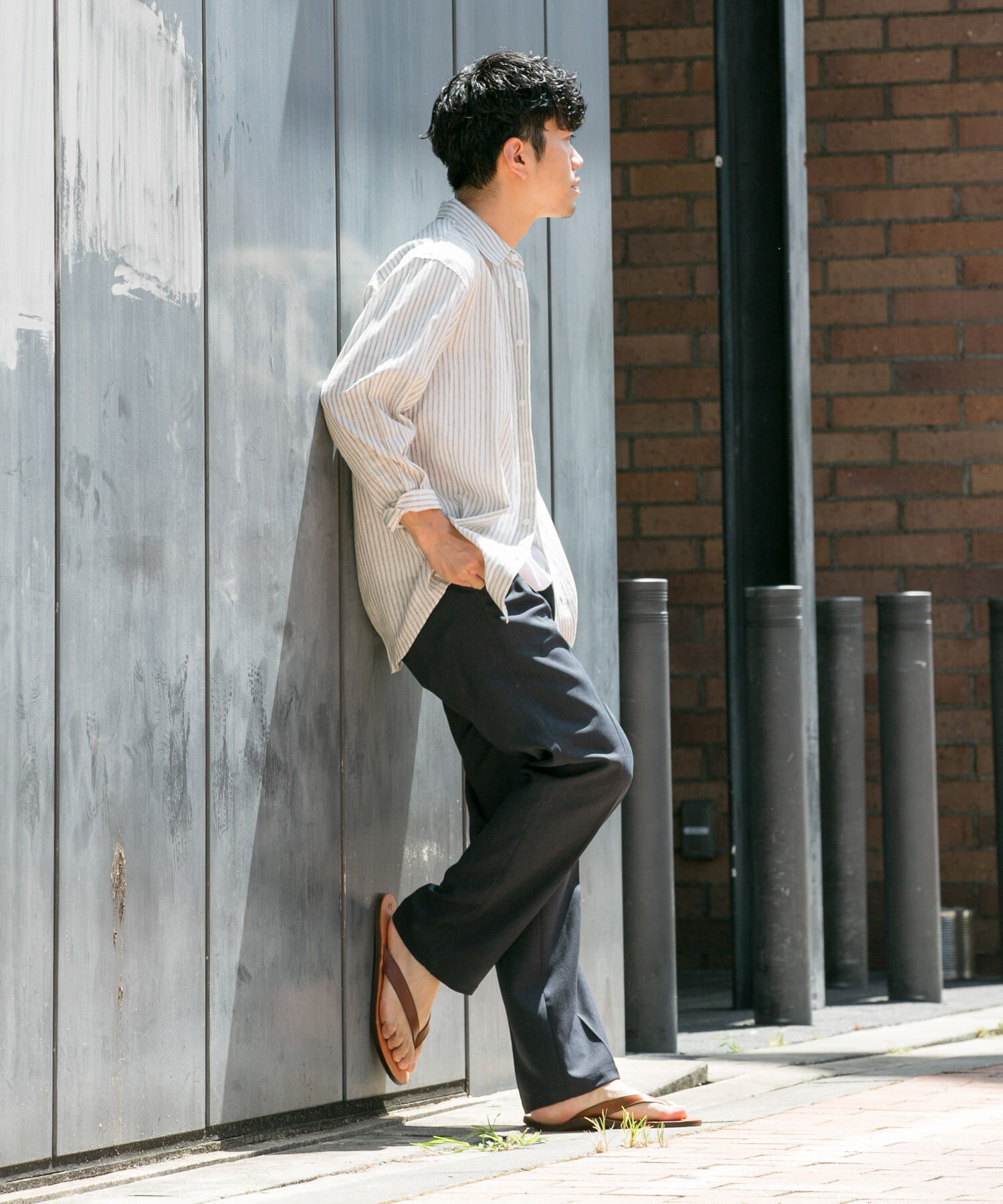 URBAN RESEARCH ROSSO「『XLサイズあり』リラックスコットンリネン7分袖シャツ」|シャツ・ブラウス|