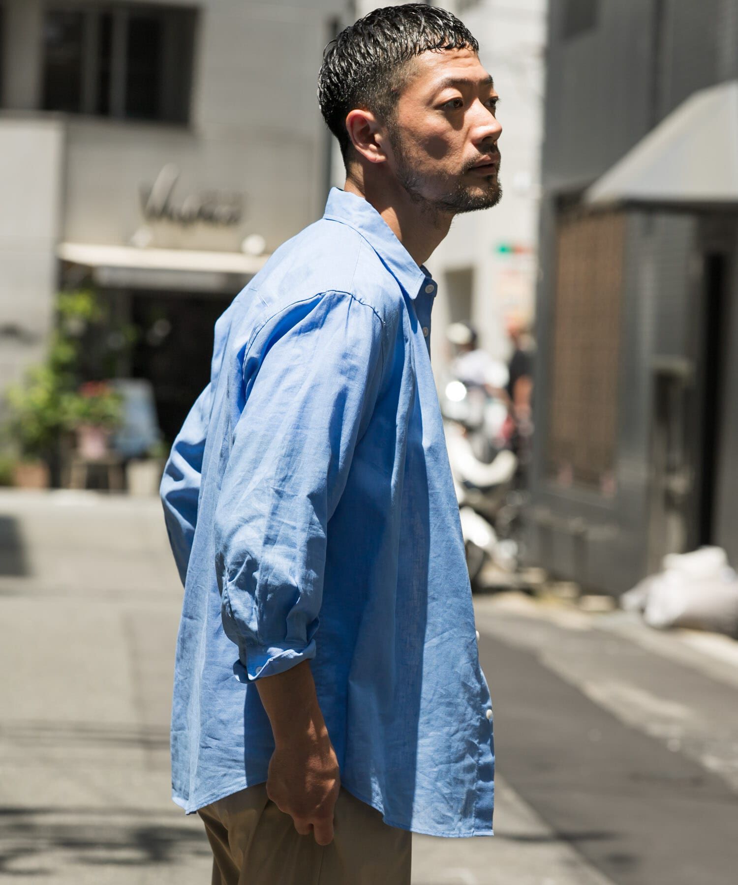 URBAN RESEARCH ROSSO「『XLサイズあり』リラックスコットンリネン7分袖シャツ」|シャツ・ブラウス|