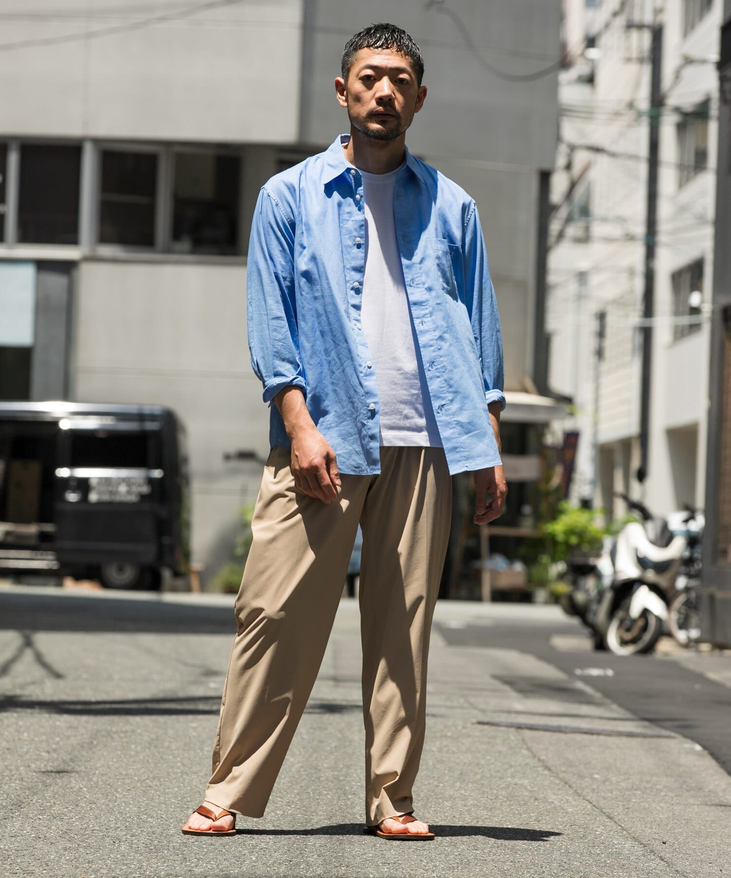 URBAN RESEARCH ROSSO「『XLサイズあり』リラックスコットンリネン7分袖シャツ」|シャツ・ブラウス|