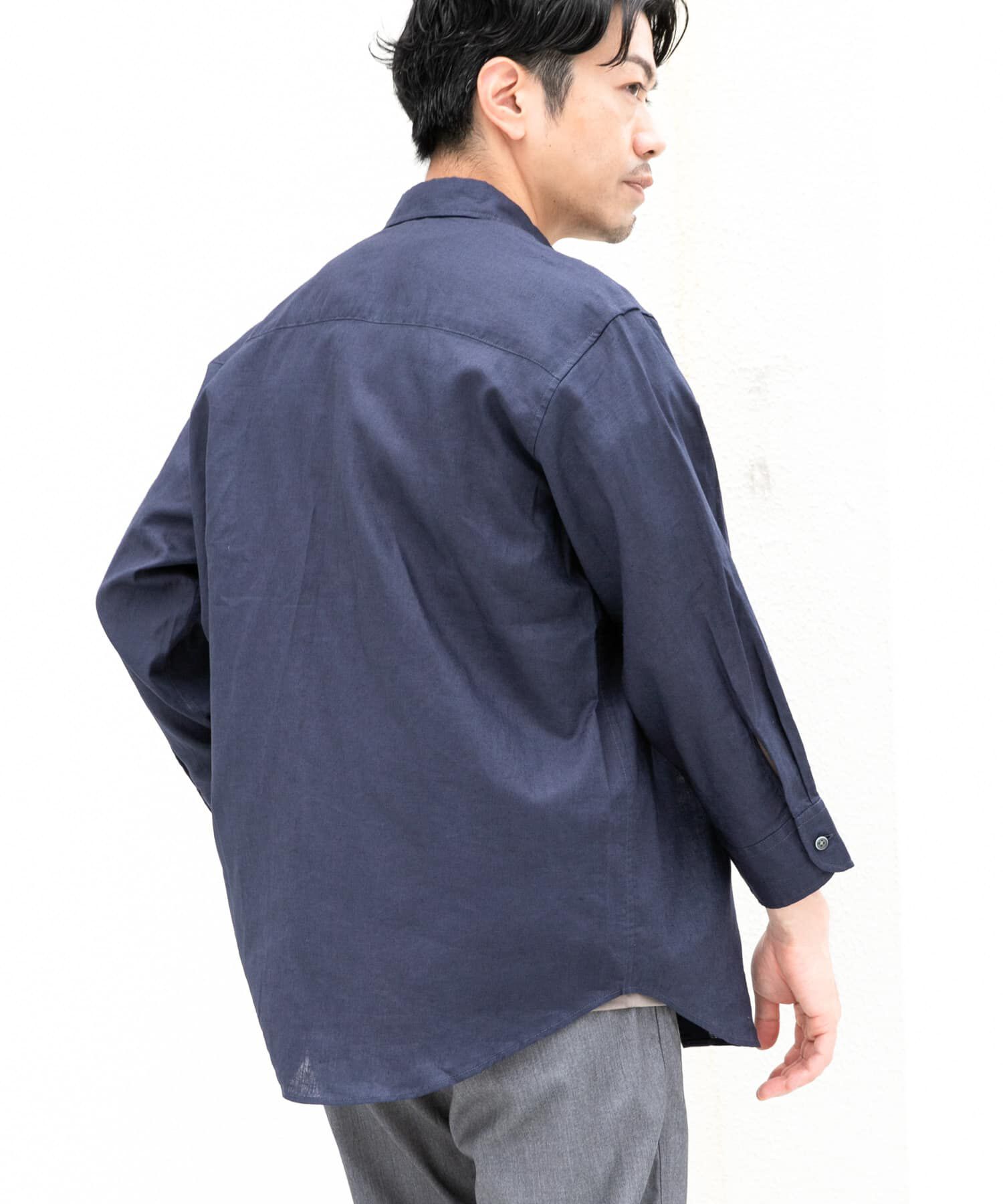 URBAN RESEARCH ROSSO「『XLサイズあり』リラックスコットンリネン7分袖シャツ」|シャツ・ブラウス|