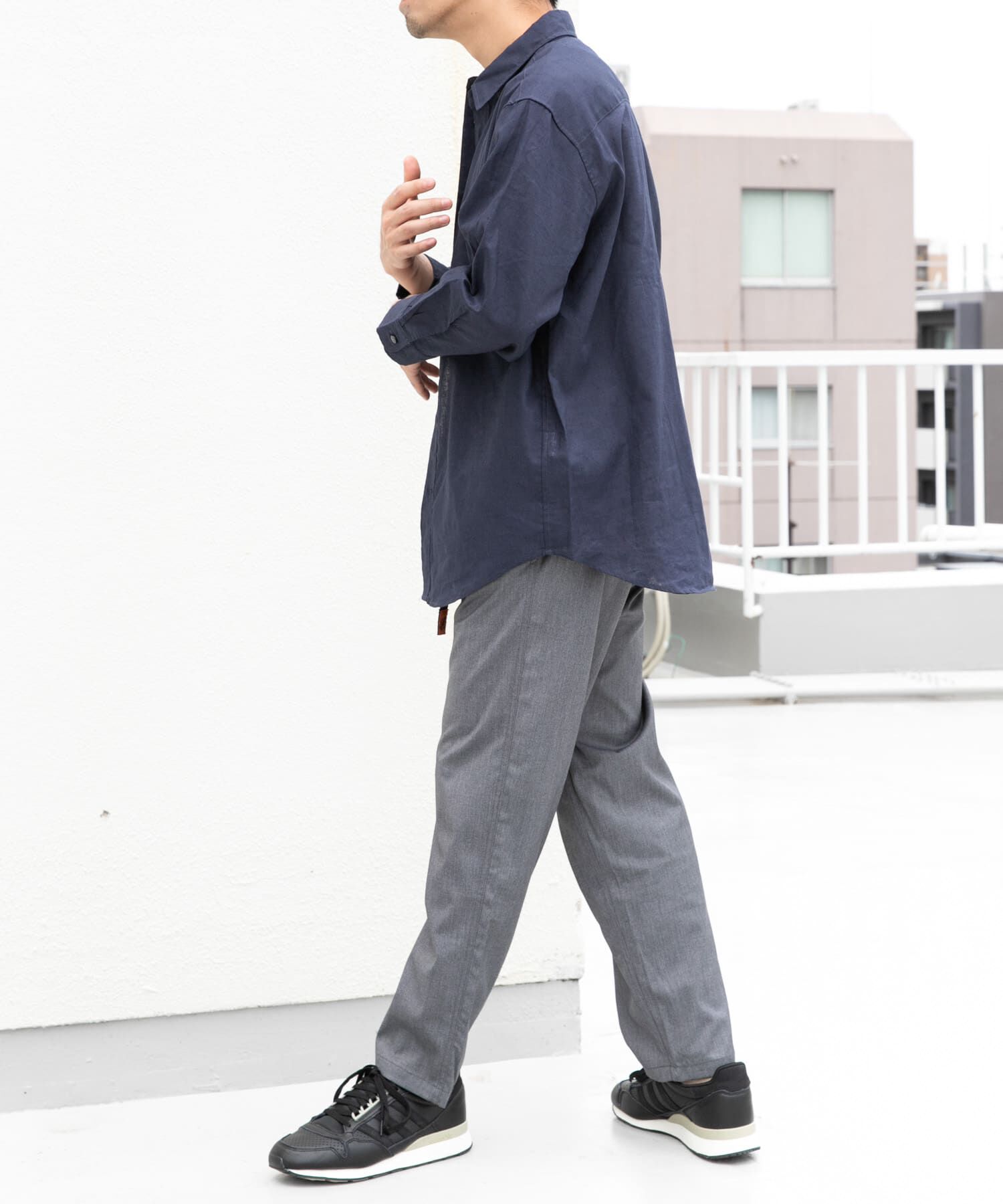 URBAN RESEARCH ROSSO「『XLサイズあり』リラックスコットンリネン7分袖シャツ」|シャツ・ブラウス|