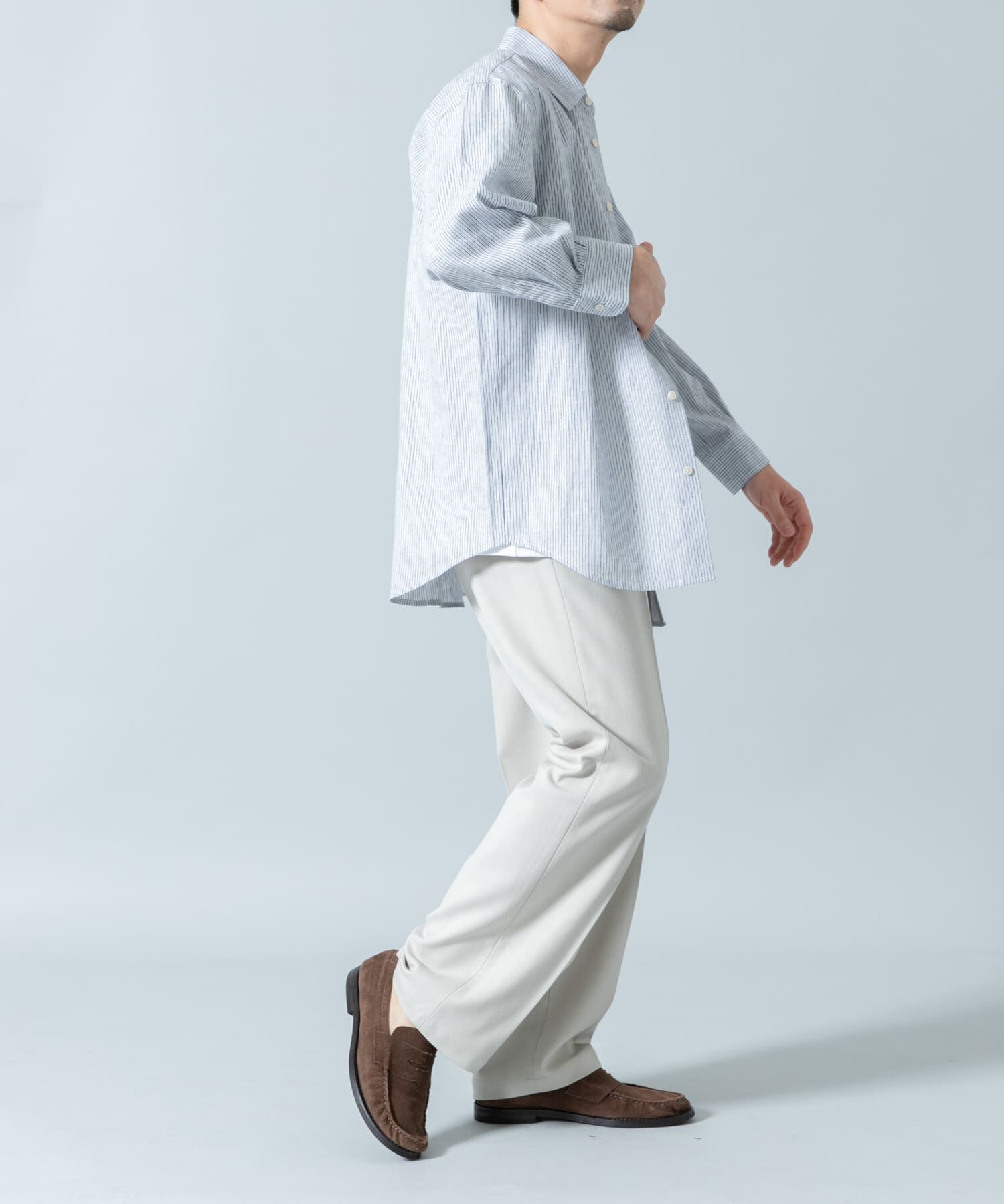 URBAN RESEARCH ROSSO「『XLサイズあり』リラックスコットンリネン7分袖シャツ」|シャツ・ブラウス|