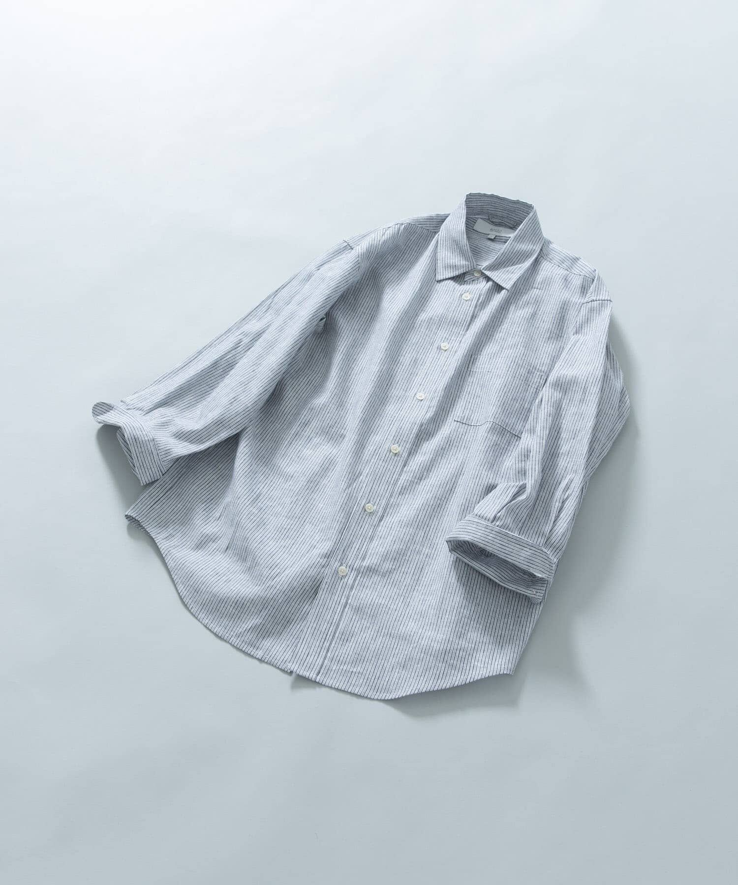 URBAN RESEARCH ROSSO「『XLサイズあり』リラックスコットンリネン7分袖シャツ」|シャツ・ブラウス|