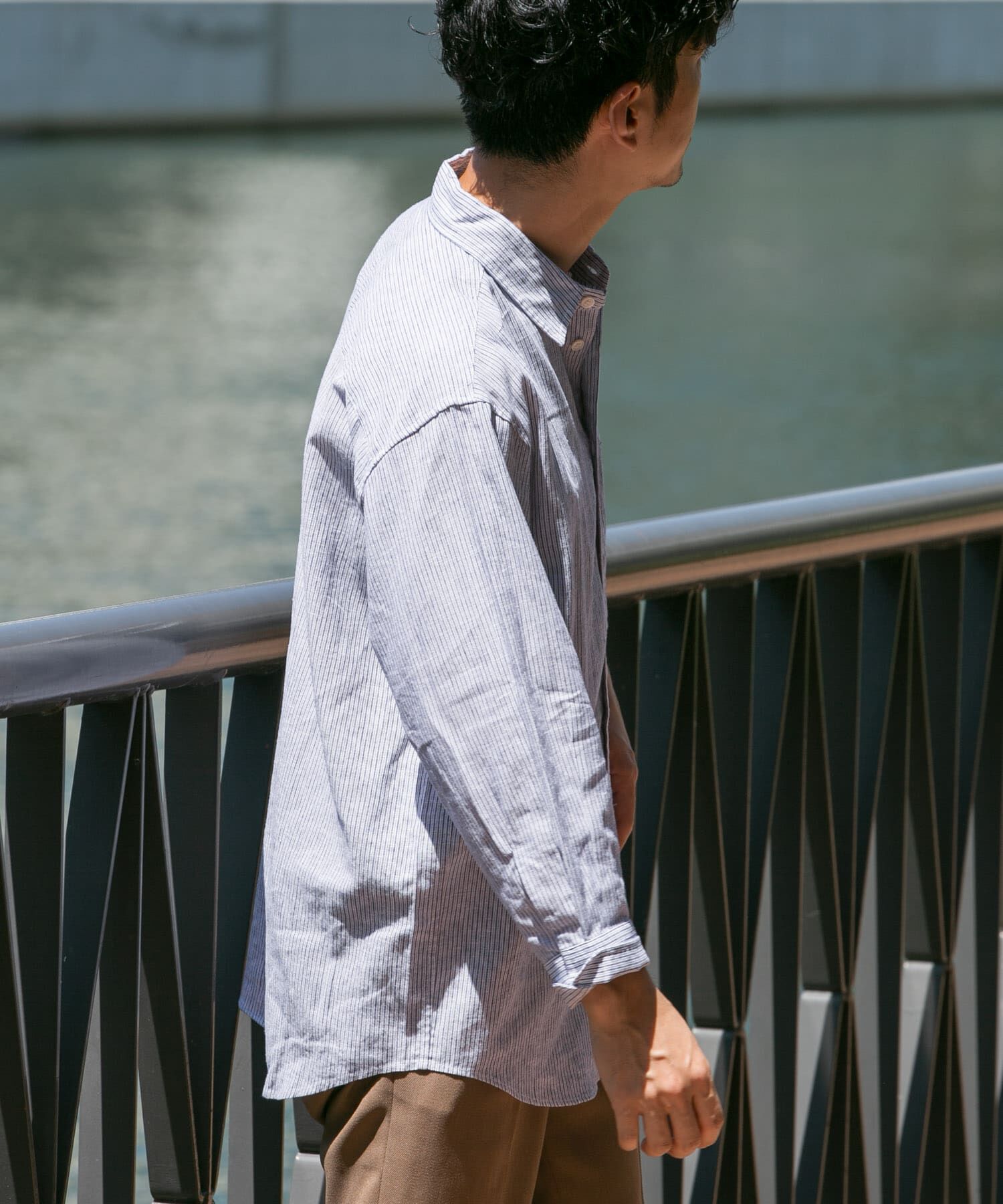 URBAN RESEARCH ROSSO「『XLサイズあり』リラックスコットンリネン7分袖シャツ」|シャツ・ブラウス|