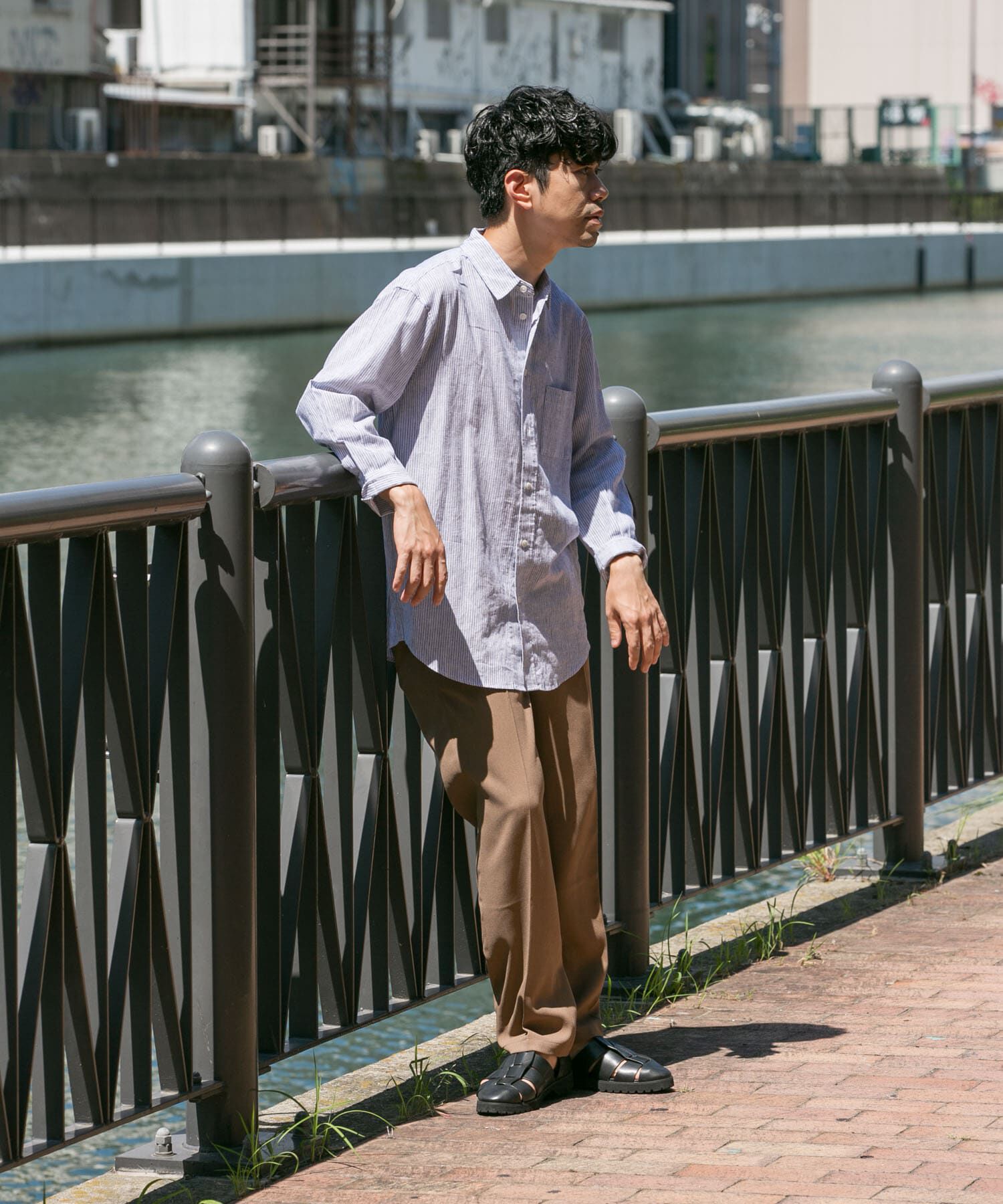 URBAN RESEARCH ROSSO「『XLサイズあり』リラックスコットンリネン7分袖シャツ」|シャツ・ブラウス|