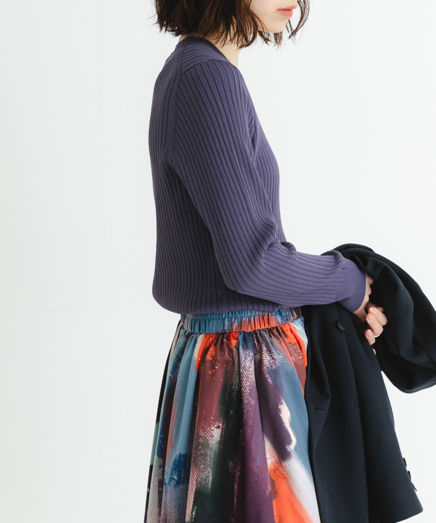 URBAN RESEARCH「『WEB限定』クルーネックコンパクトリブニット」|ニット・セーター|